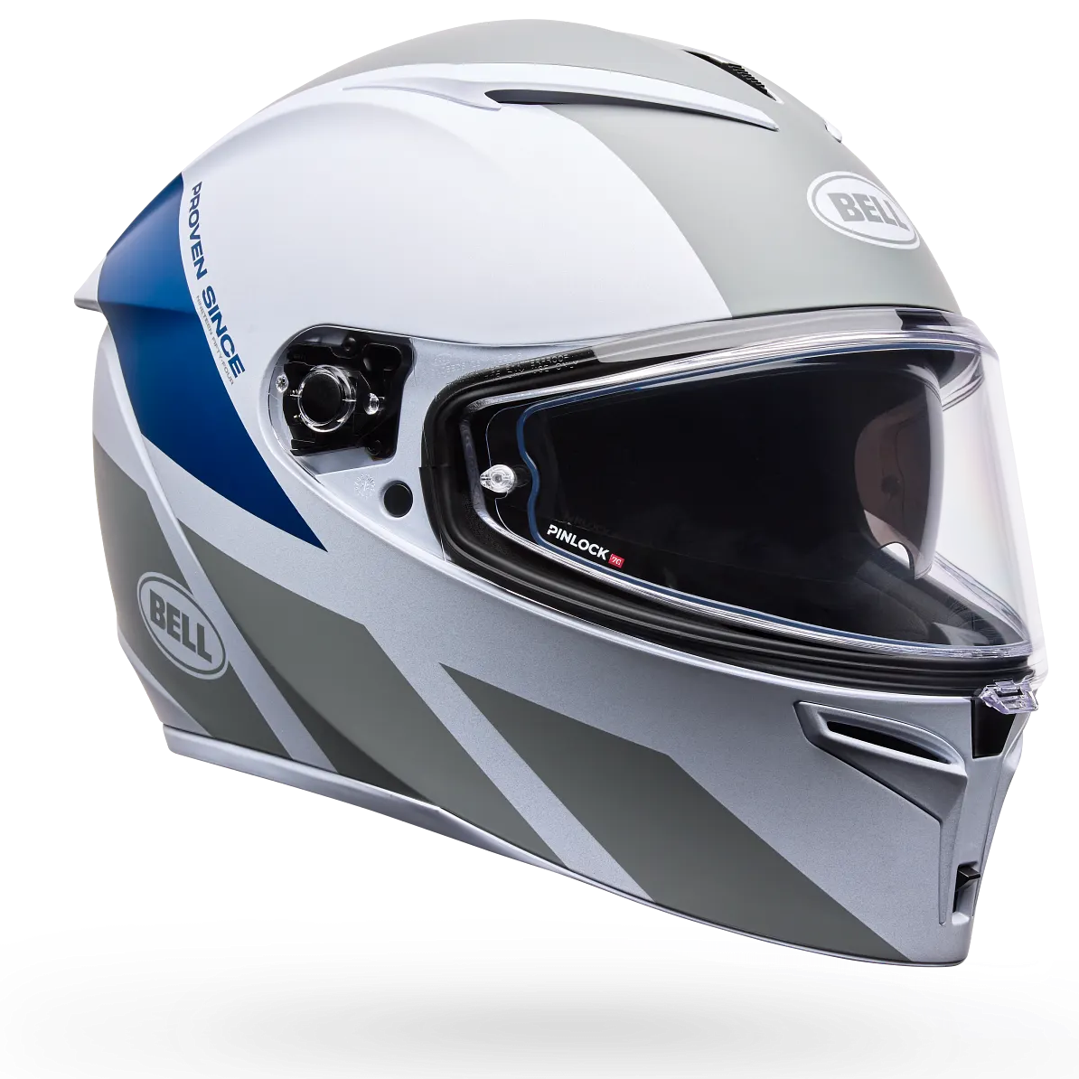 Bell Lithium MIPS Tech ECE 22.06 White / Grey - FREE UK Delivery, FREE 365 Day Returns | Moto Central