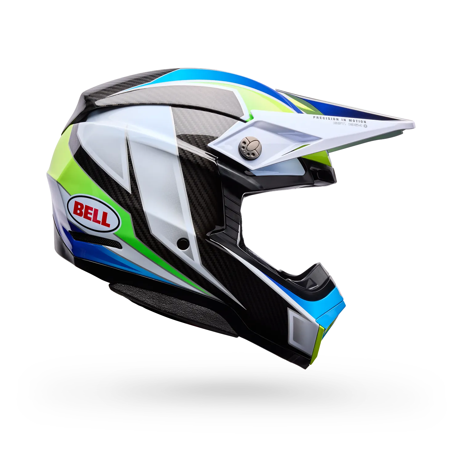 Bell Moto-10 Spherical Grid ECE 22.06 White / Blue