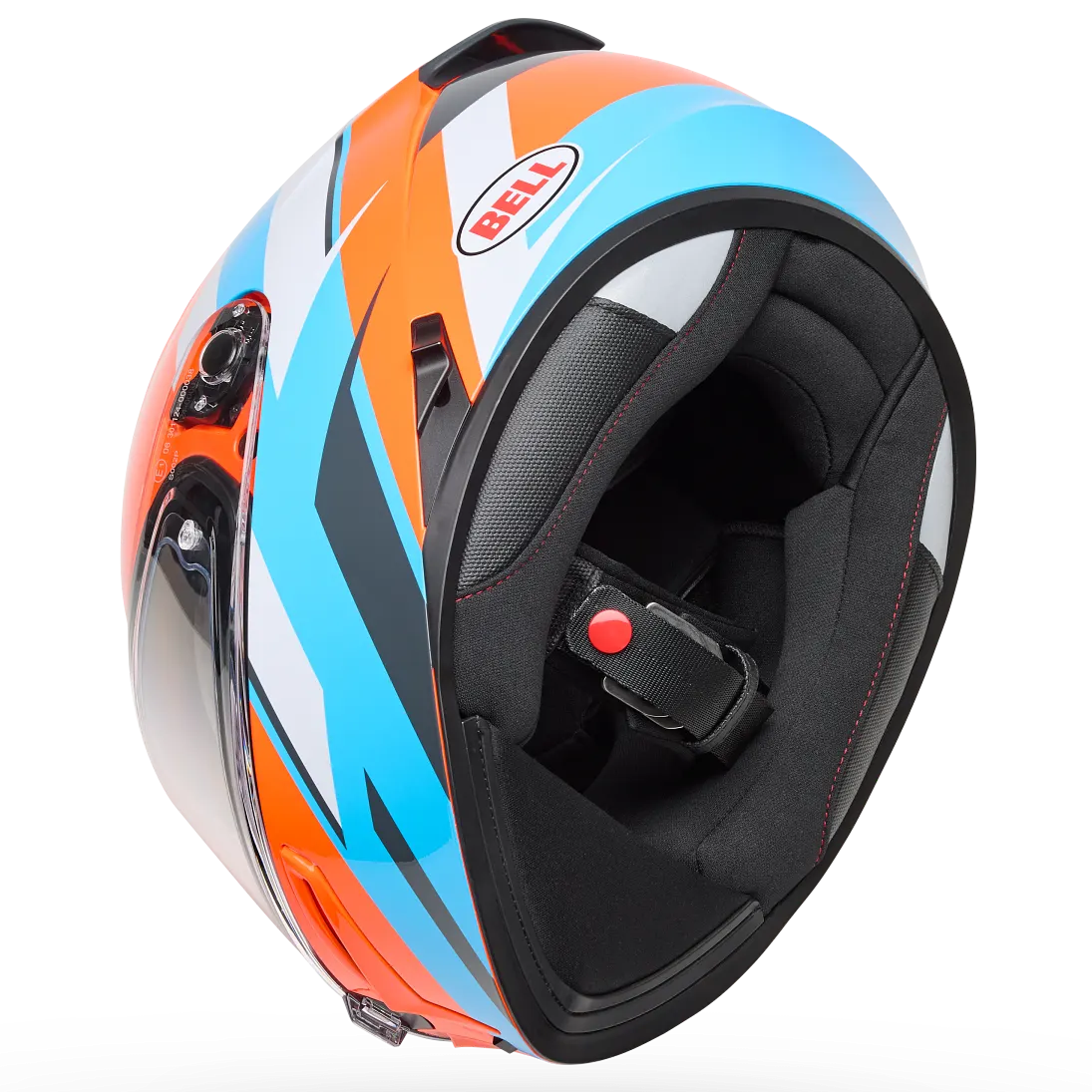 Bell Lithium Nova ECE 22.06 Orange / Blue - FREE UK Delivery, FREE 365 Day Returns | Moto Central