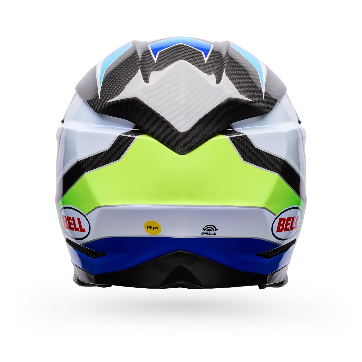 Bell Moto-10 Spherical Grid ECE 22.06 White / Blue