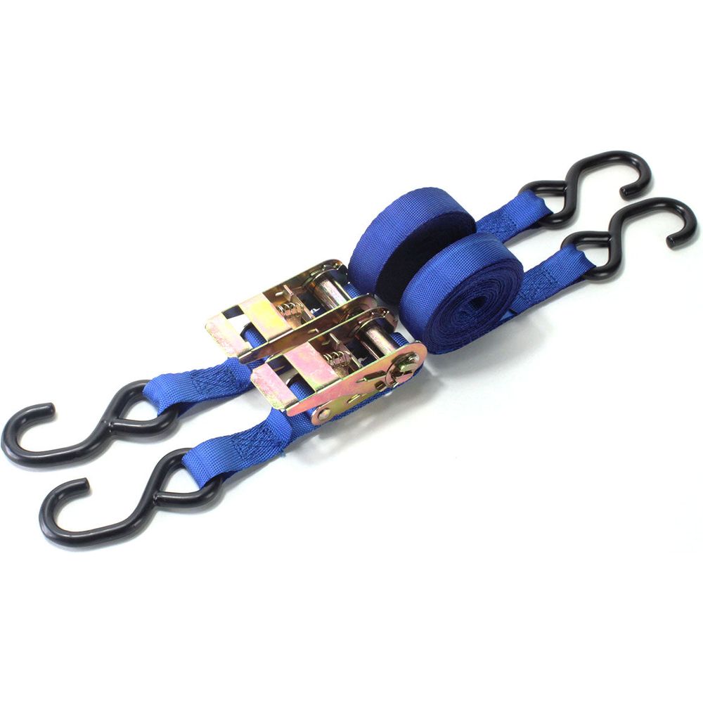 Bike It 2 Piece Ratchet Tiedown Blue