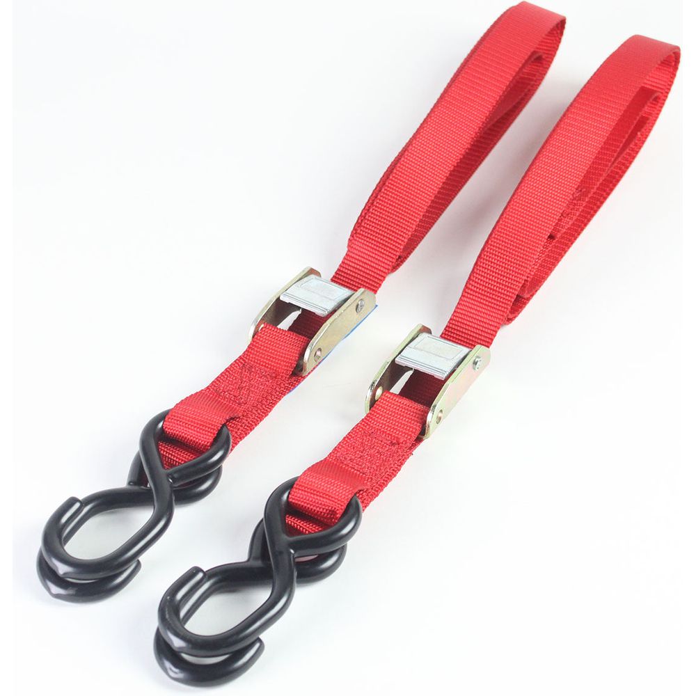 Bike It 2 Piece Autolock Tiedown Red