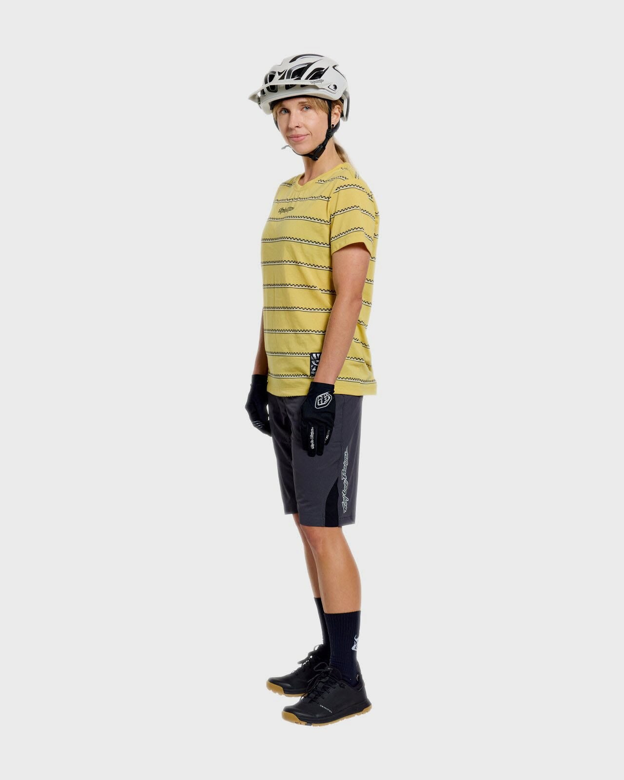 Troy Lee Designs Lilium Ride Short Sleeves Ladies Cycle T-Shirt Checked Out Butter - FREE UK Shipping, FREE 365 Day Returns | Moto Central