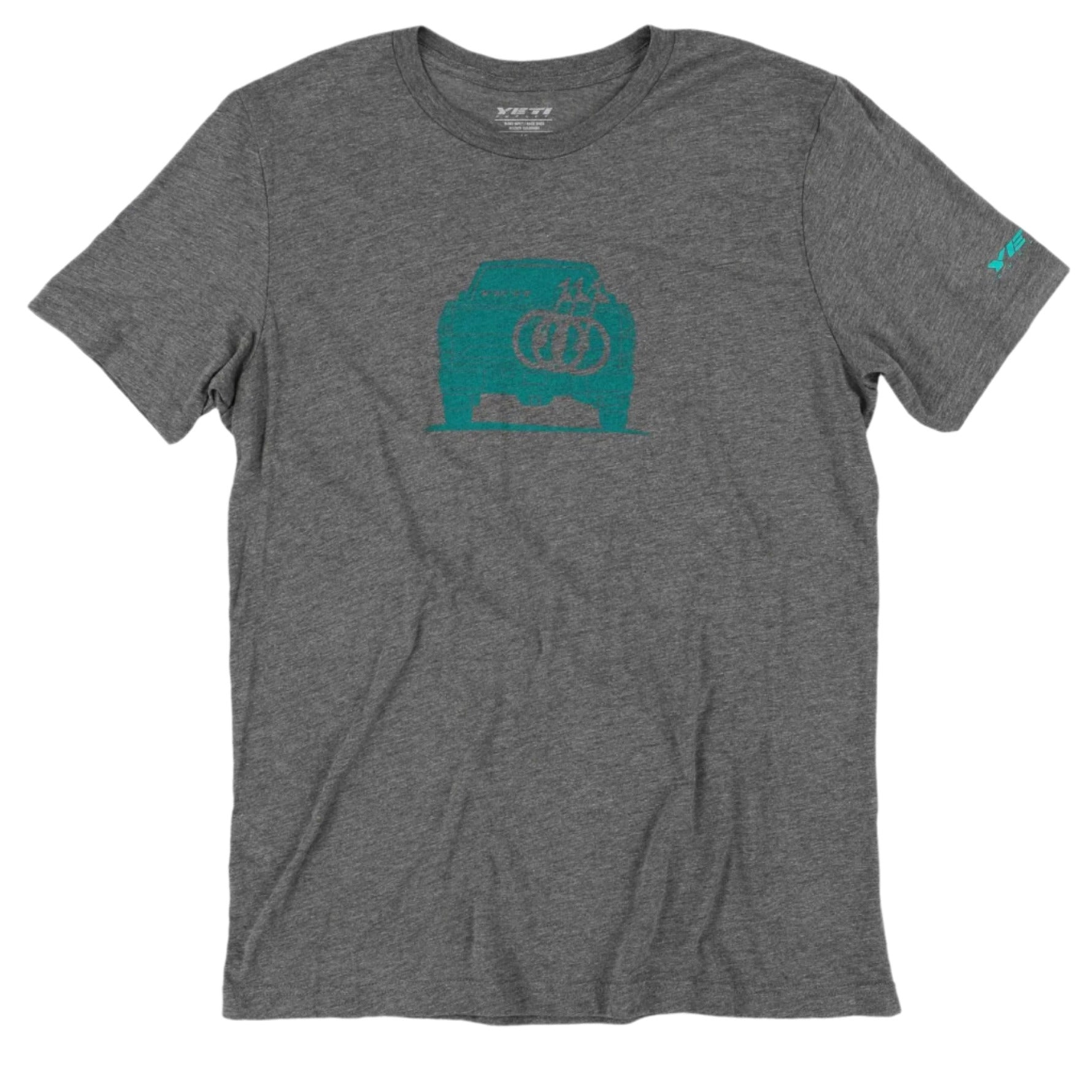 Yeti Hot Lap Cycle T-Shirt 2019 Grey / Turquoise - FREE UK Shipping, FREE 365 Day Returns | Moto Central