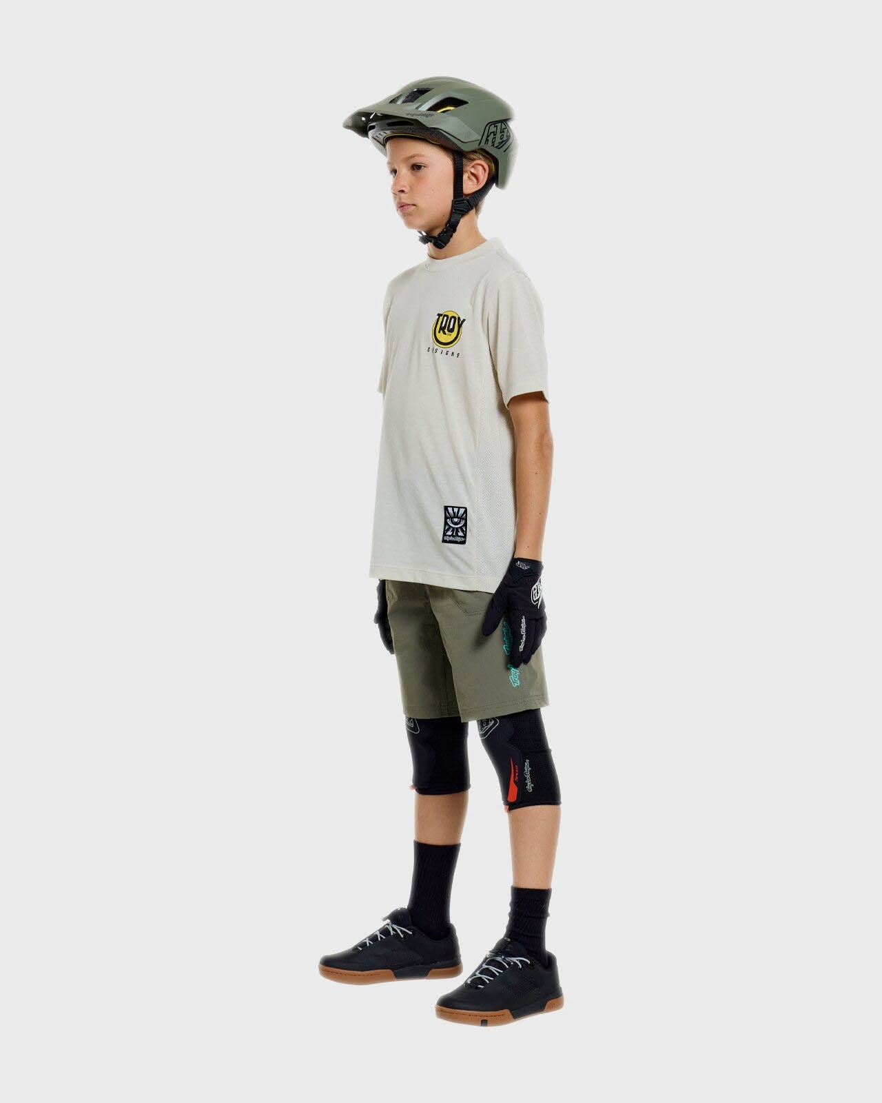 Troy Lee Designs Skyline Trail Youth Cycle Shorts Shell Mono Army - FREE UK Shipping, FREE 365 Day Returns | Moto Central