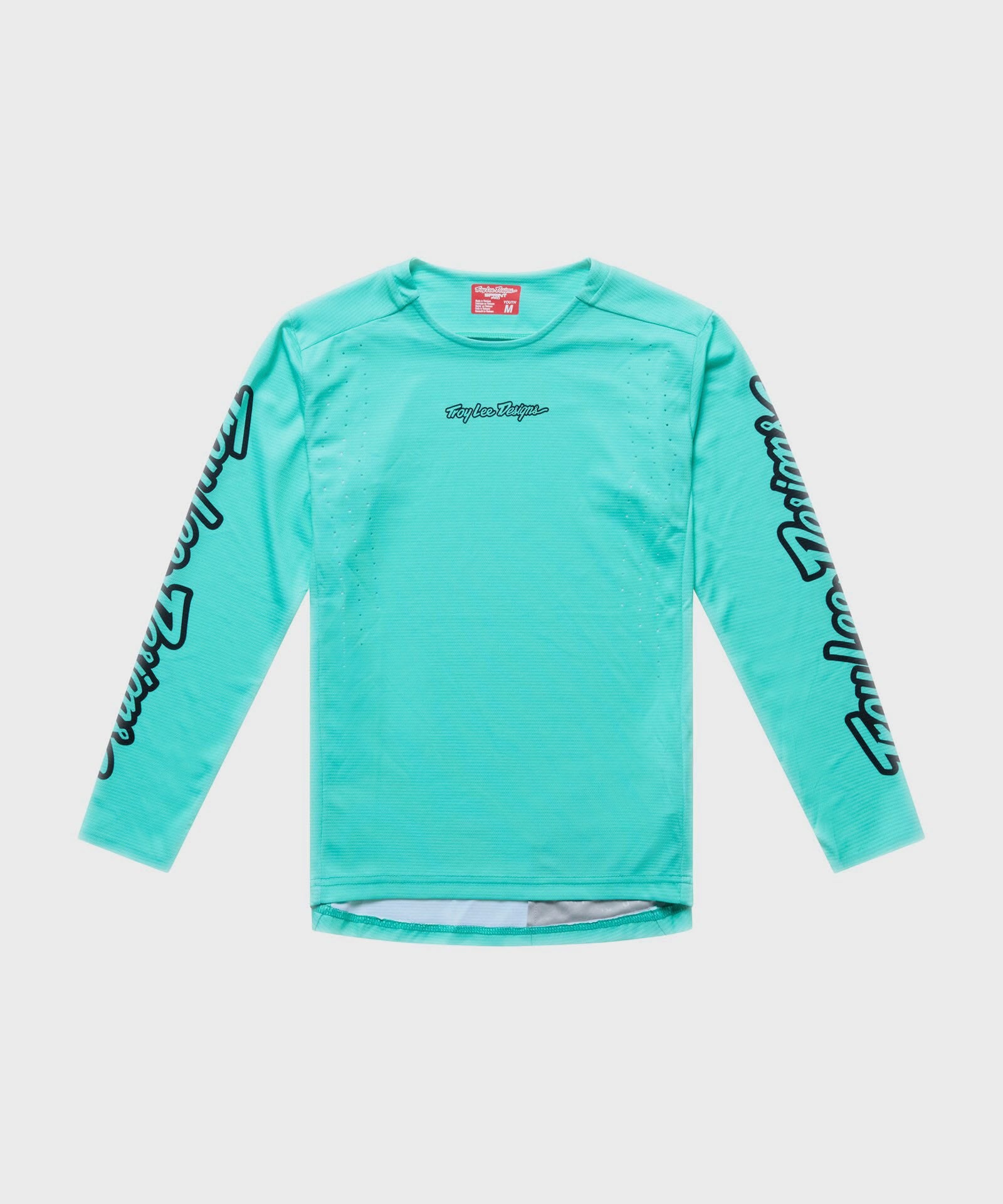 Troy Lee Designs Sprint Pro Youth Cycle Jersey Mono Real Teal - FREE UK Shipping, FREE 365 Day Returns | Moto Central