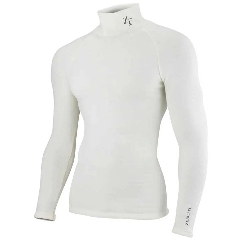 ZeroFit Ultimate Heatrub Winter Long Sleeves Base Layer T-Shirt White FREE UK Delivery, FREE 365 Day Returns | Moto Central
