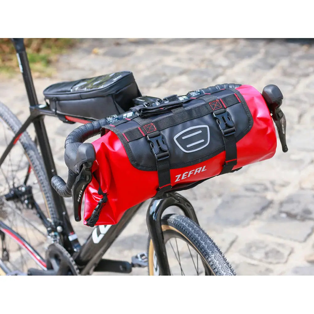 Zefal Z Adventure F10 Handlebar Bag Red / Black - 10 Litre - FREE UK Shipping, FREE 365 Day Returns | Moto Central