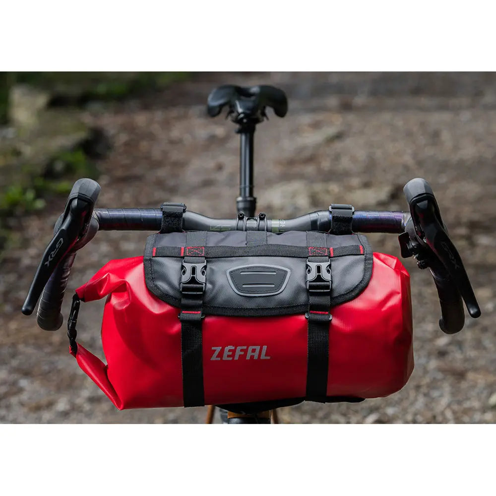 Zefal Z Adventure F10 Handlebar Bag Red / Black - 10 Litre - FREE UK Shipping, FREE 365 Day Returns | Moto Central