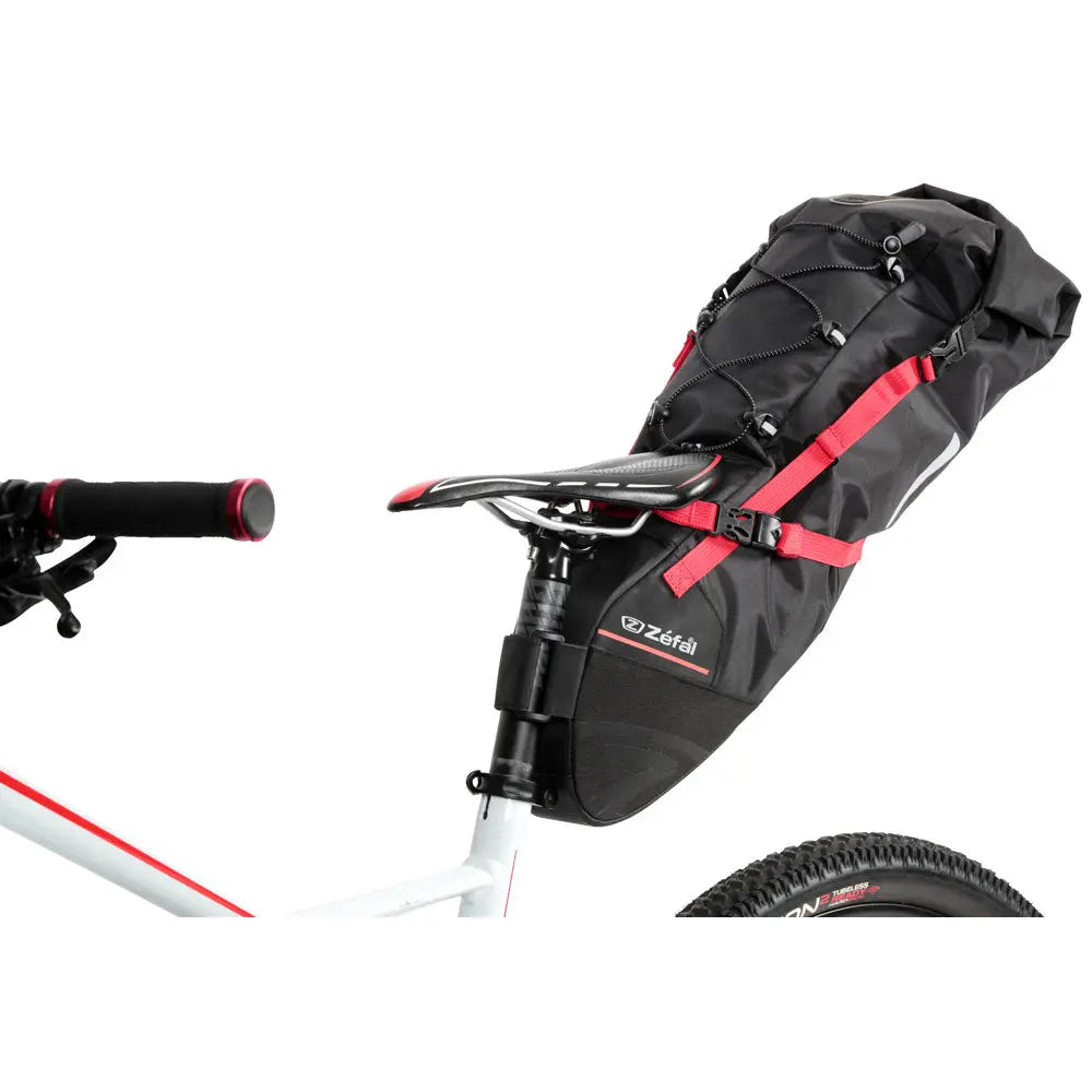 Zefal Z Adventure R17 Saddle Bag Black / Red - 17 L - FREE UK Shipping, FREE 365 Day Returns | Moto Central