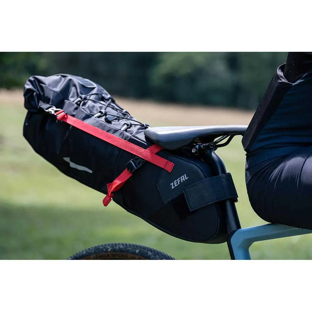 Zefal Z Adventure R17 Saddle Bag Black / Red - 17 L - FREE UK Shipping, FREE 365 Day Returns | Moto Central