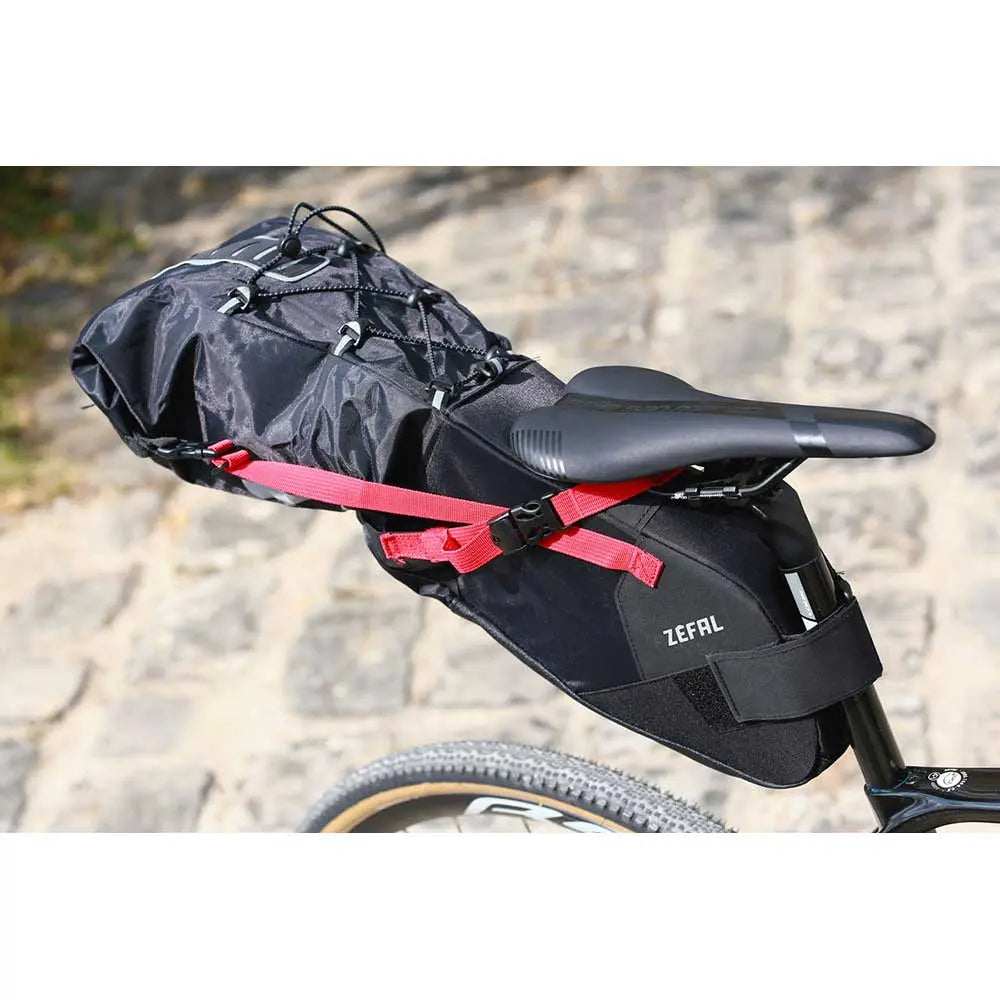 Zefal Z Adventure R17 Saddle Bag Black / Red - 17 L - FREE UK Shipping, FREE 365 Day Returns | Moto Central