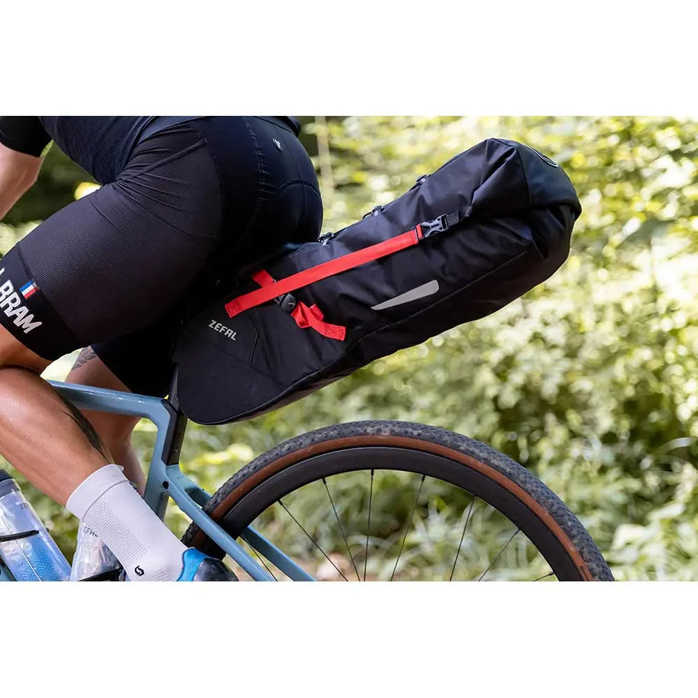 Zefal Z Adventure R17 Saddle Bag Black / Red - 17 L - FREE UK Shipping, FREE 365 Day Returns | Moto Central