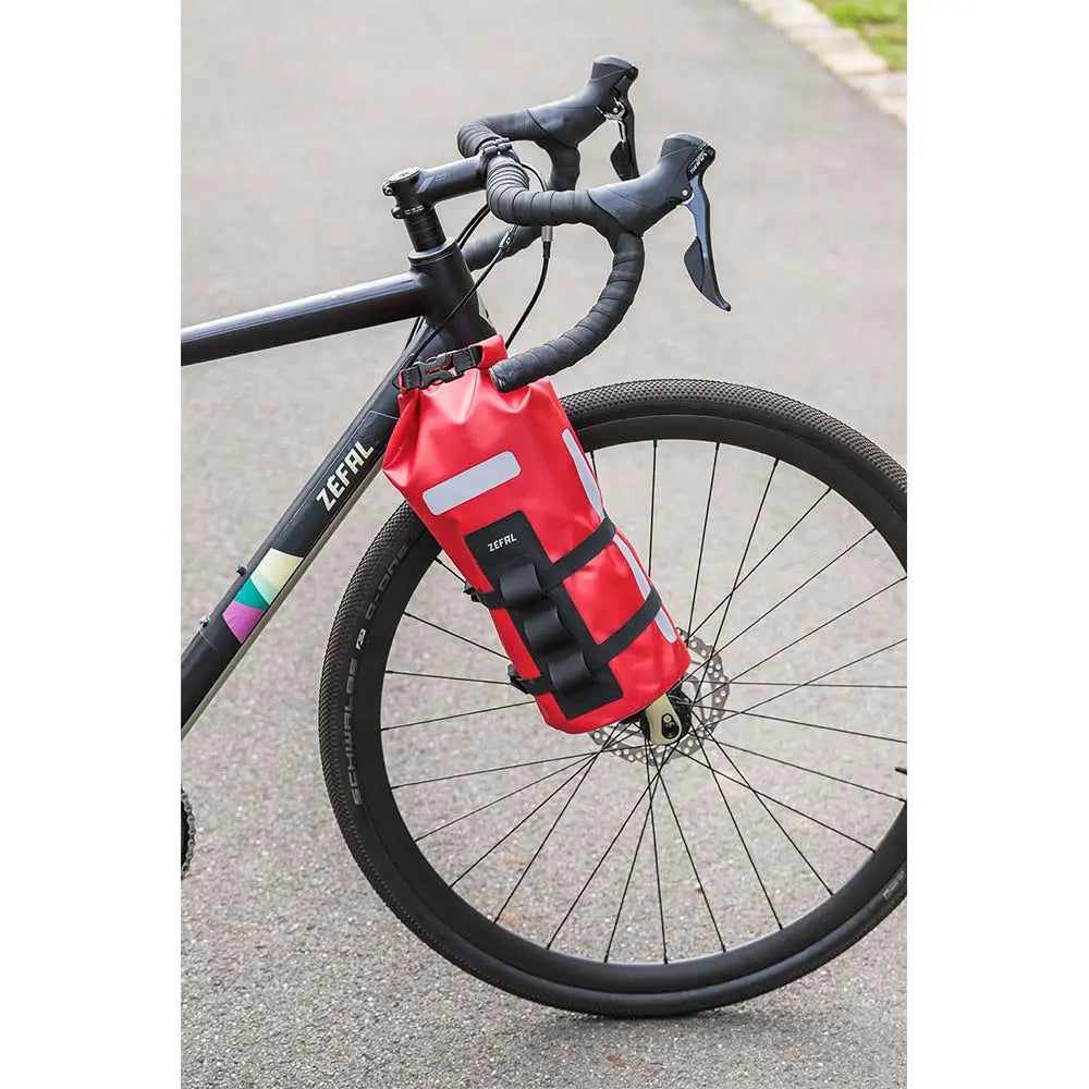 Zefal Z Adventure Fork Pack Front Bag & Holder Red - FREE UK Shipping, FREE 365 Day Returns | Moto Central