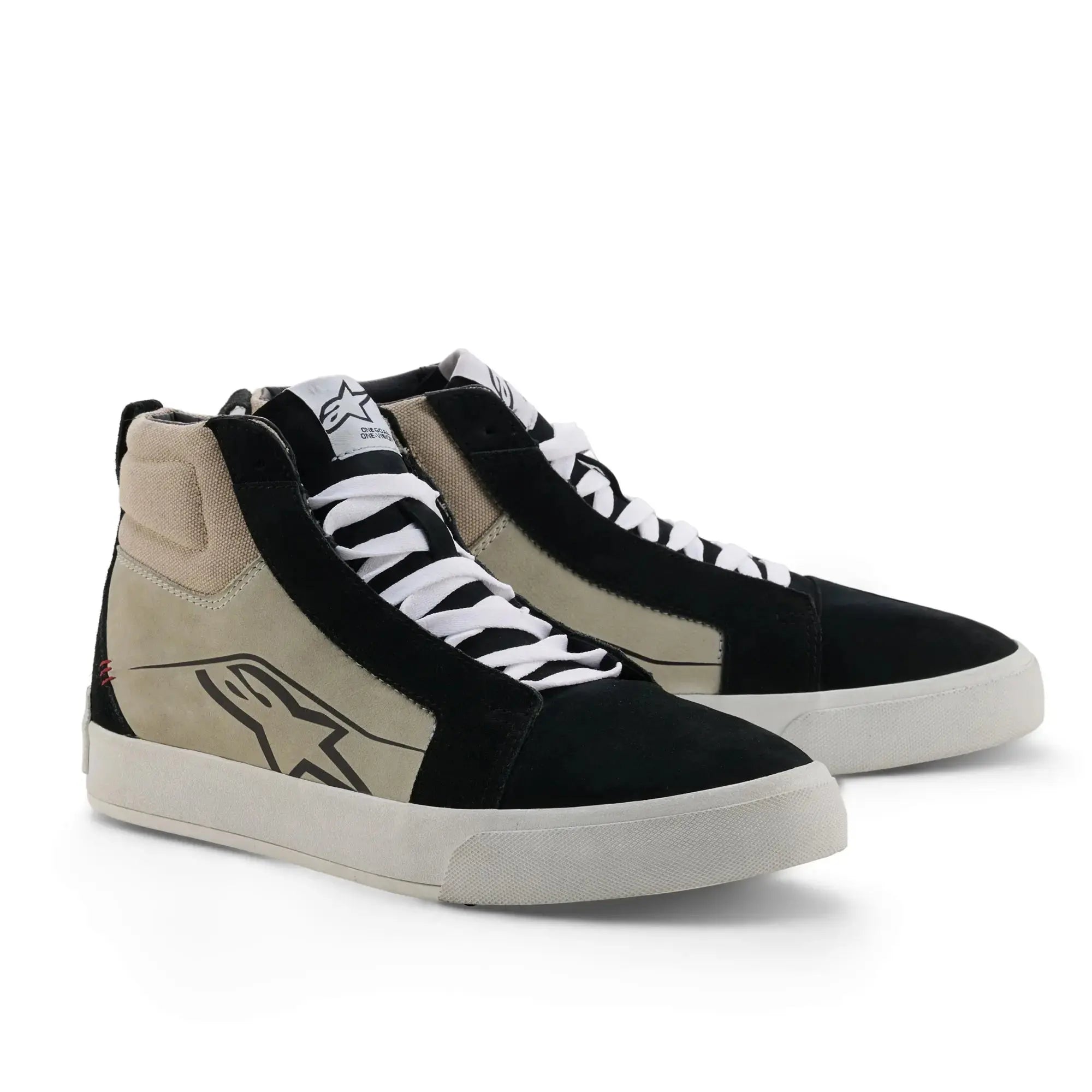 Alpinestars Ride-63 Leather Shoes Black / Cool Grey / White FREE UK Delivery, FREE 365 Day Returns | Moto Central