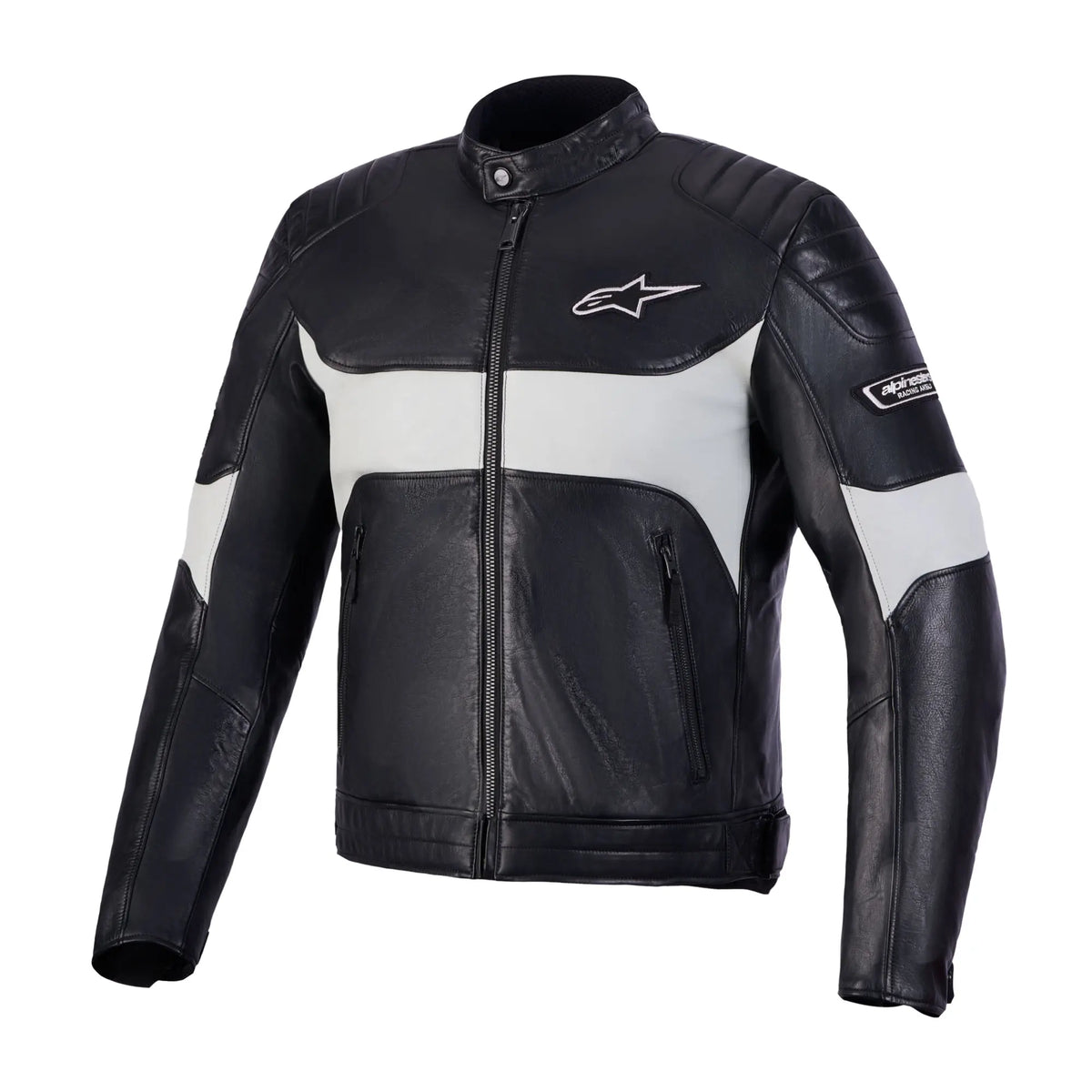 Alpinestars Revern Leather Jacket Black / Metal Grey FREE UK Delivery, FREE 365 Day Returns | Moto Central