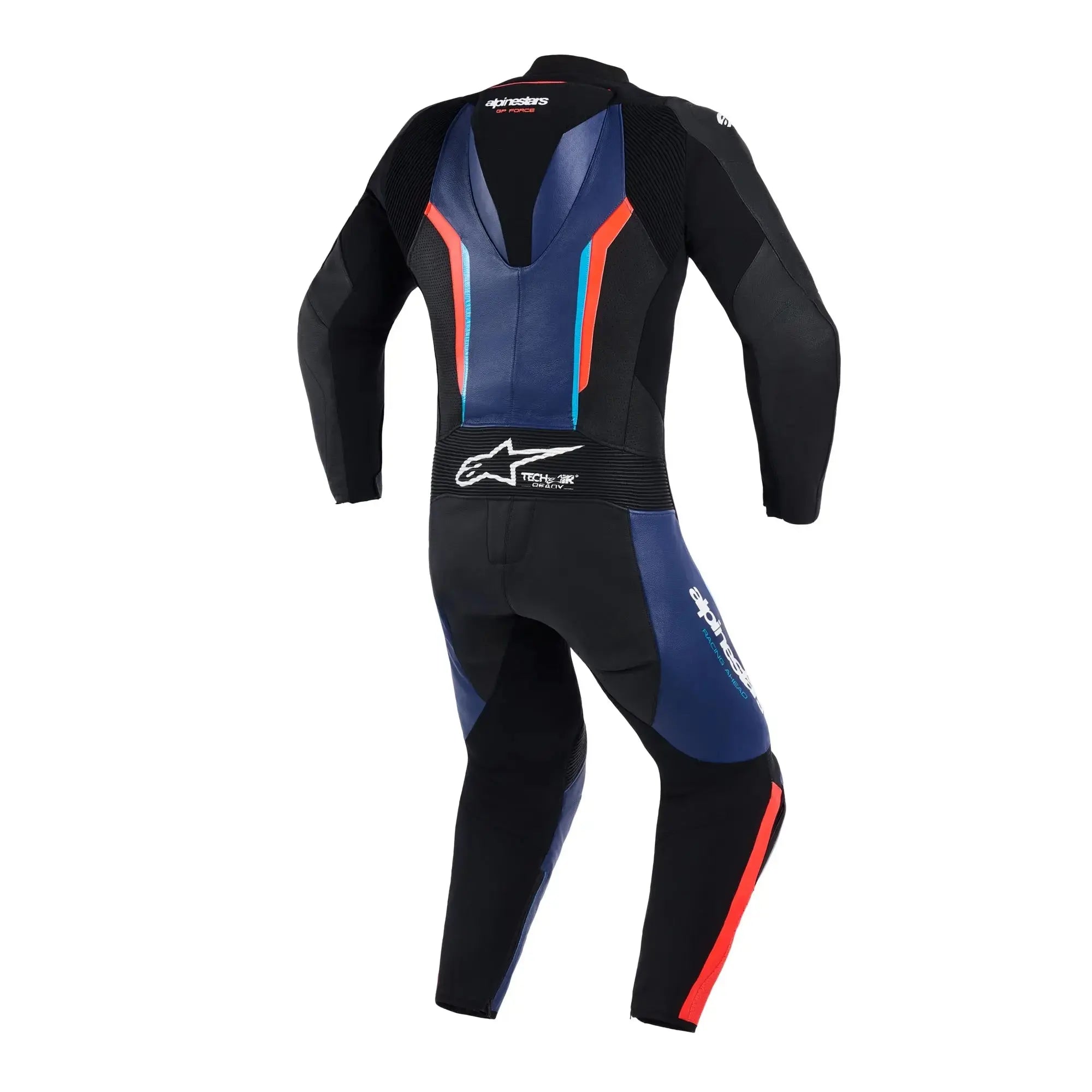 Alpinestars GP Force V2 One Piece Leather Suit Black / Blue / Fluo Red FREE UK Delivery, FREE 365 Day Returns | Moto Central