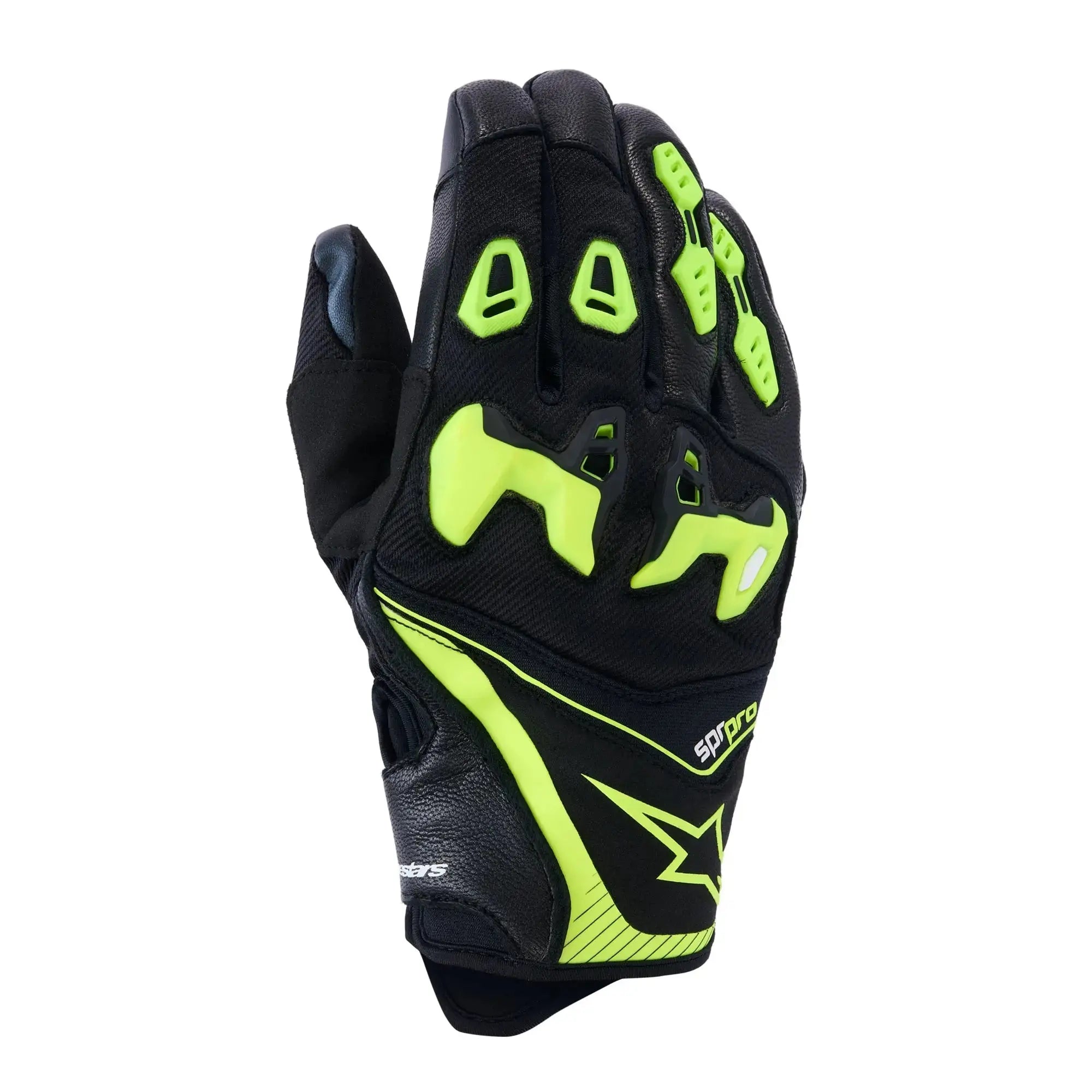 Alpinestars SP-R Pro Gloves Black / Fluo Yellow FREE UK Delivery, FREE 365 Day Returns | Moto Central
