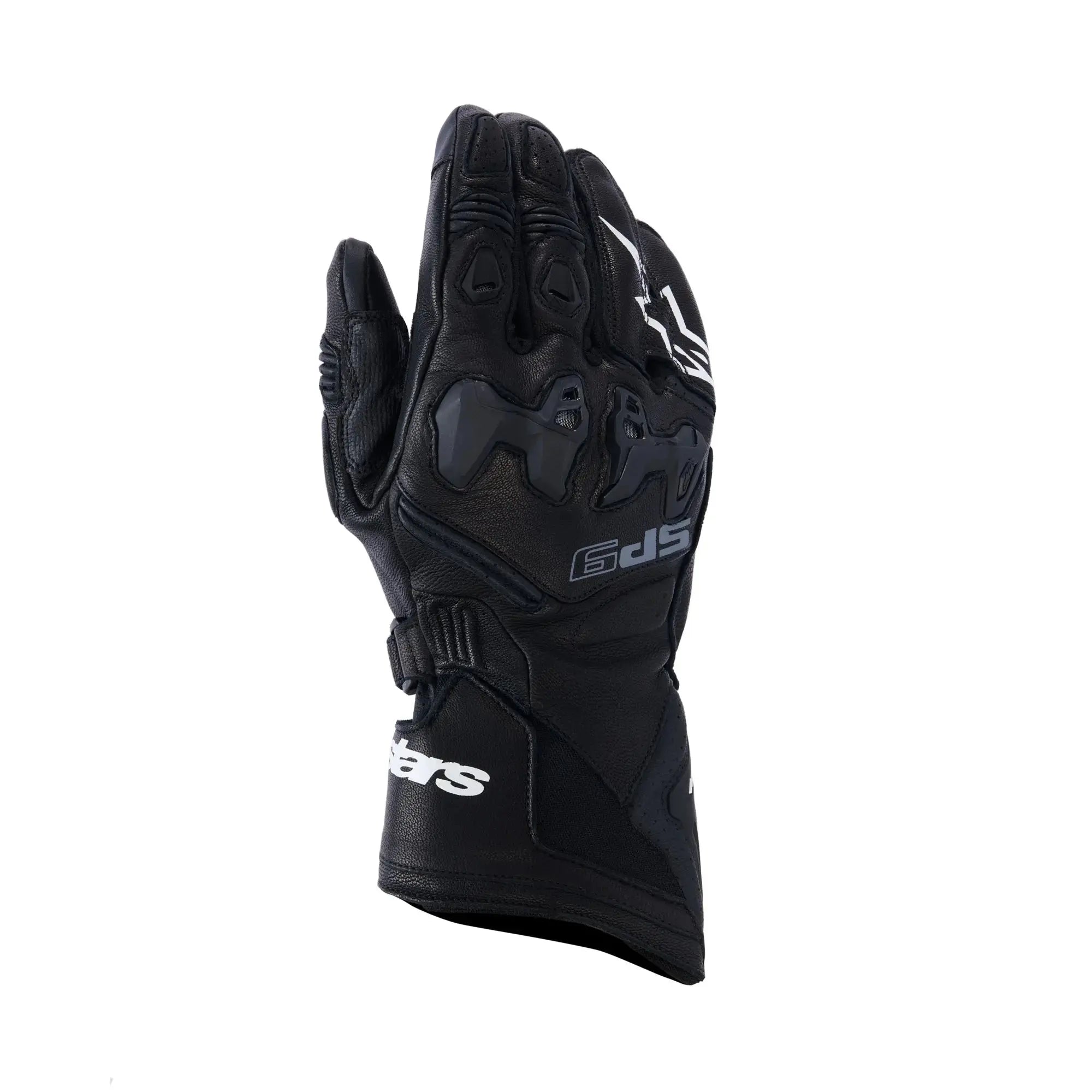 Alpinestars SP-9 Leather Gloves Black / White FREE UK Delivery, FREE 365 Day Returns | Moto Central