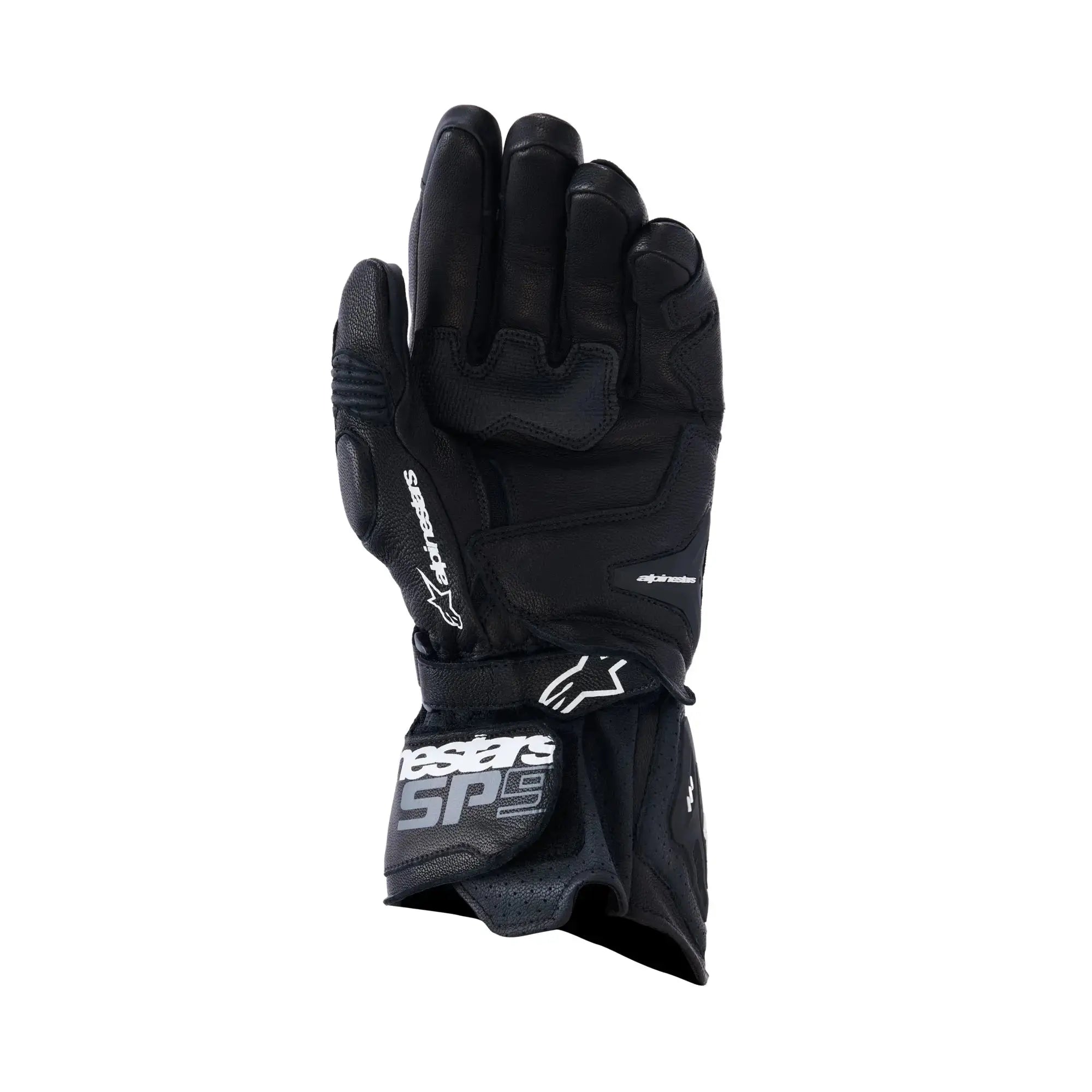 Alpinestars SP-9 Leather Gloves Black / White FREE UK Delivery, FREE 365 Day Returns | Moto Central