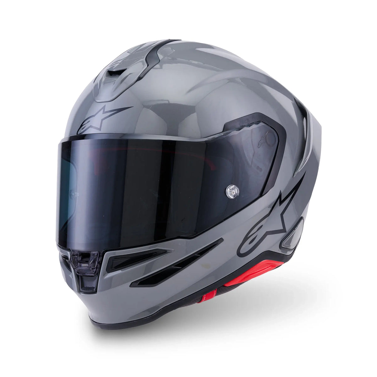Alpinestars S-R7 Solid Gloss Grey FREE UK Delivery, FREE 365 Day Returns | Moto Central