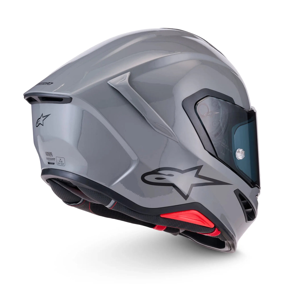 Alpinestars S-R7 Solid Gloss Grey FREE UK Delivery, FREE 365 Day Returns | Moto Central