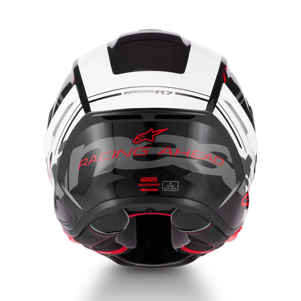 Alpinestars S-R7 A-Core Gloss Black / White / Red FREE UK Delivery, FREE 365 Day Returns | Moto Central