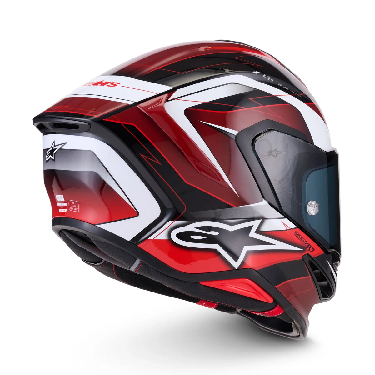 Alpinestars S-R7 Kinetis Gloss Black / Red / White FREE UK Delivery, FREE 365 Day Returns | Moto Central