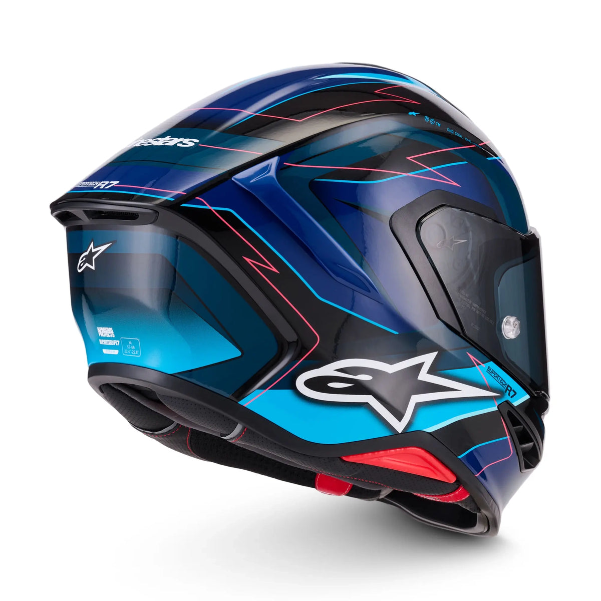 Alpinestars S-R7 Kinetis Black / Blue / Fluo Pink / White FREE UK Delivery, FREE 365 Day Returns | Moto Central