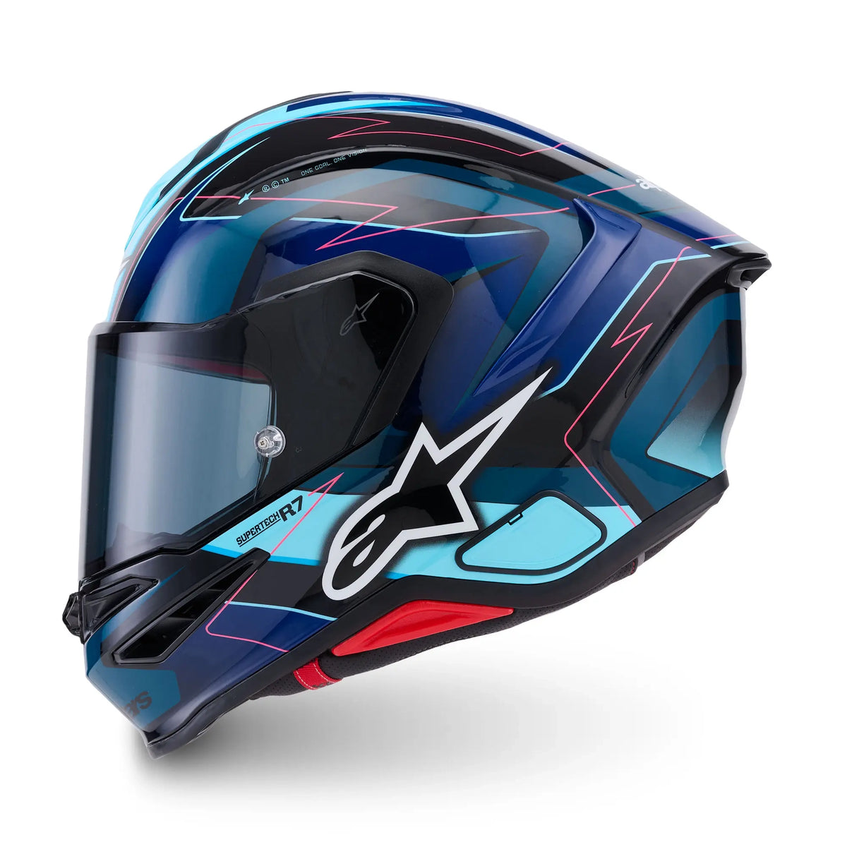 Alpinestars S-R7 Kinetis Black / Blue / Fluo Pink / White FREE UK Delivery, FREE 365 Day Returns | Moto Central