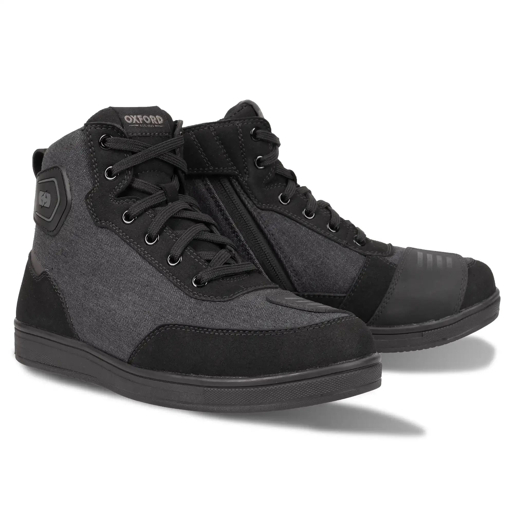 Oxford Heist Dry2Dry Denim Boots Black FREE UK Delivery, FREE 365 Day Returns | Moto Central