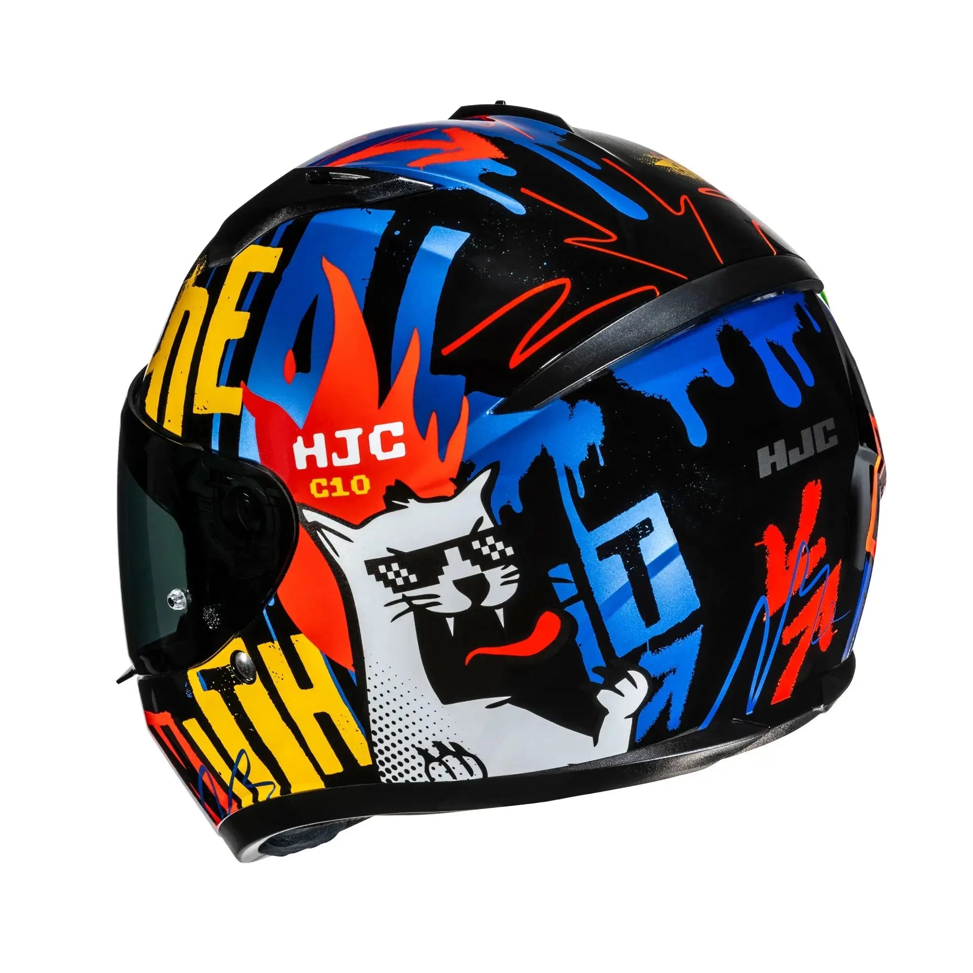 HJC C10 Fop MC23 Blue / White / Fluo Yellow FREE UK Delivery, FREE 365 Day Returns | Moto Central