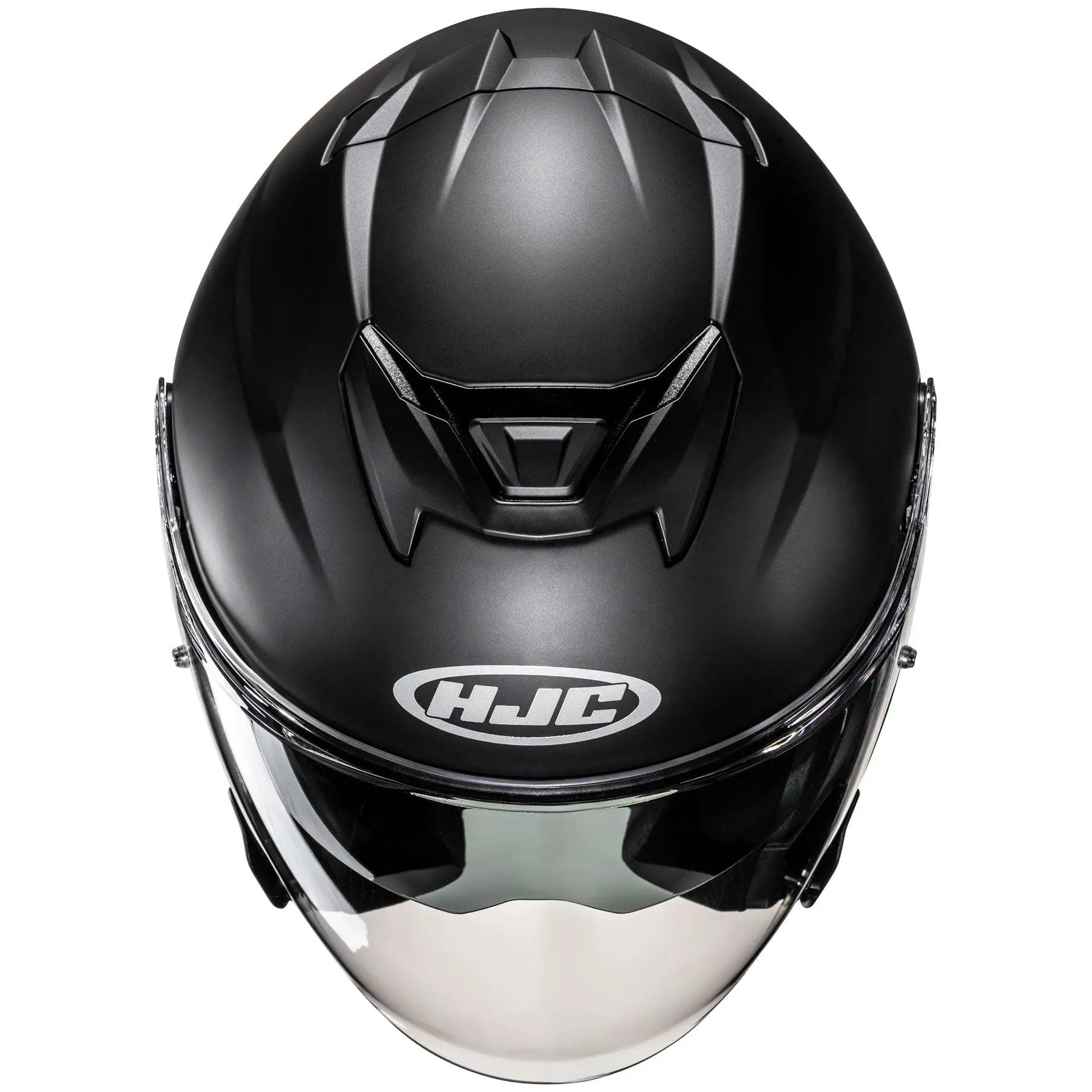 HJC i31 Semi Flat Matt Black, front view on white background