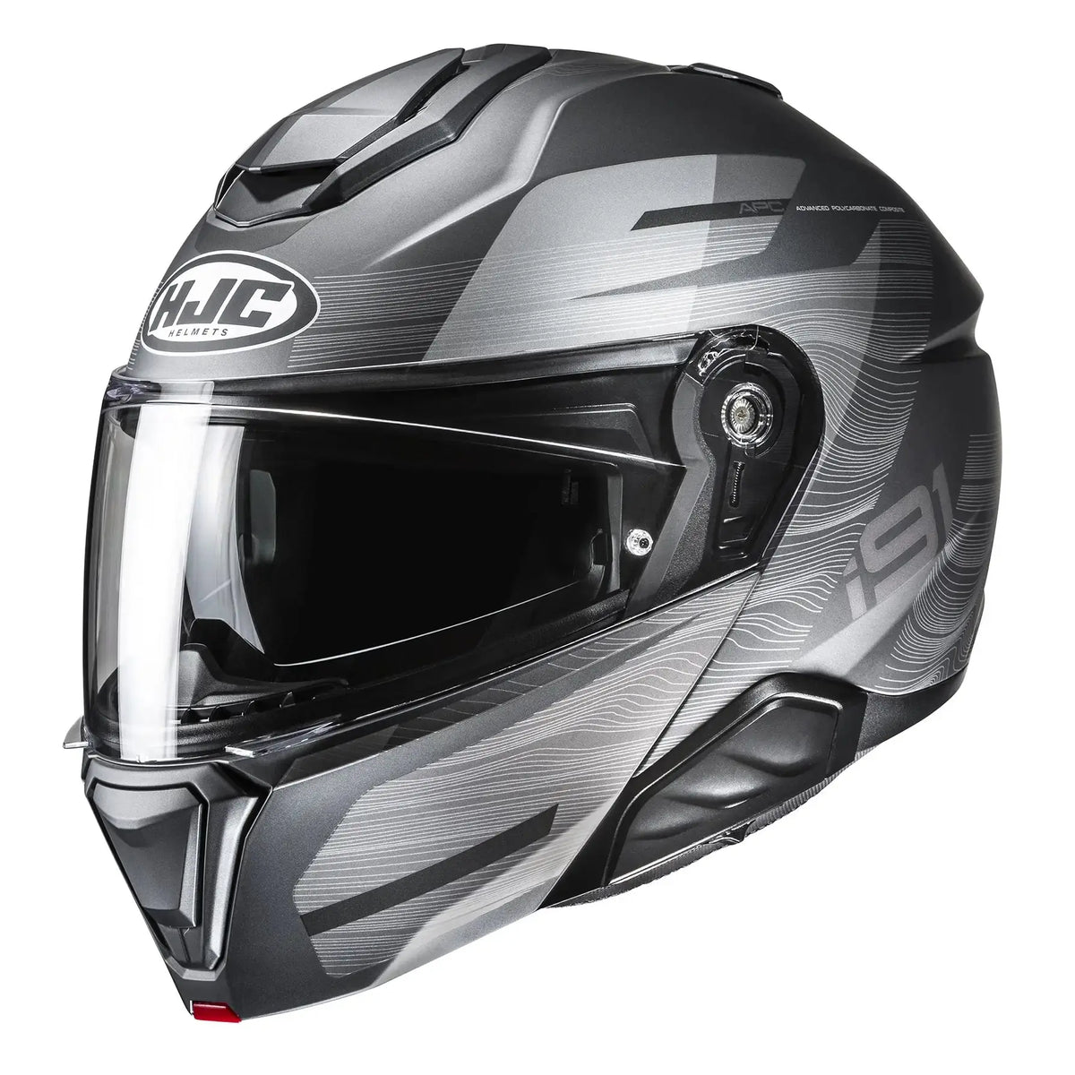 HJC I91 Dusk MC5SF Black, front-left view on white background
