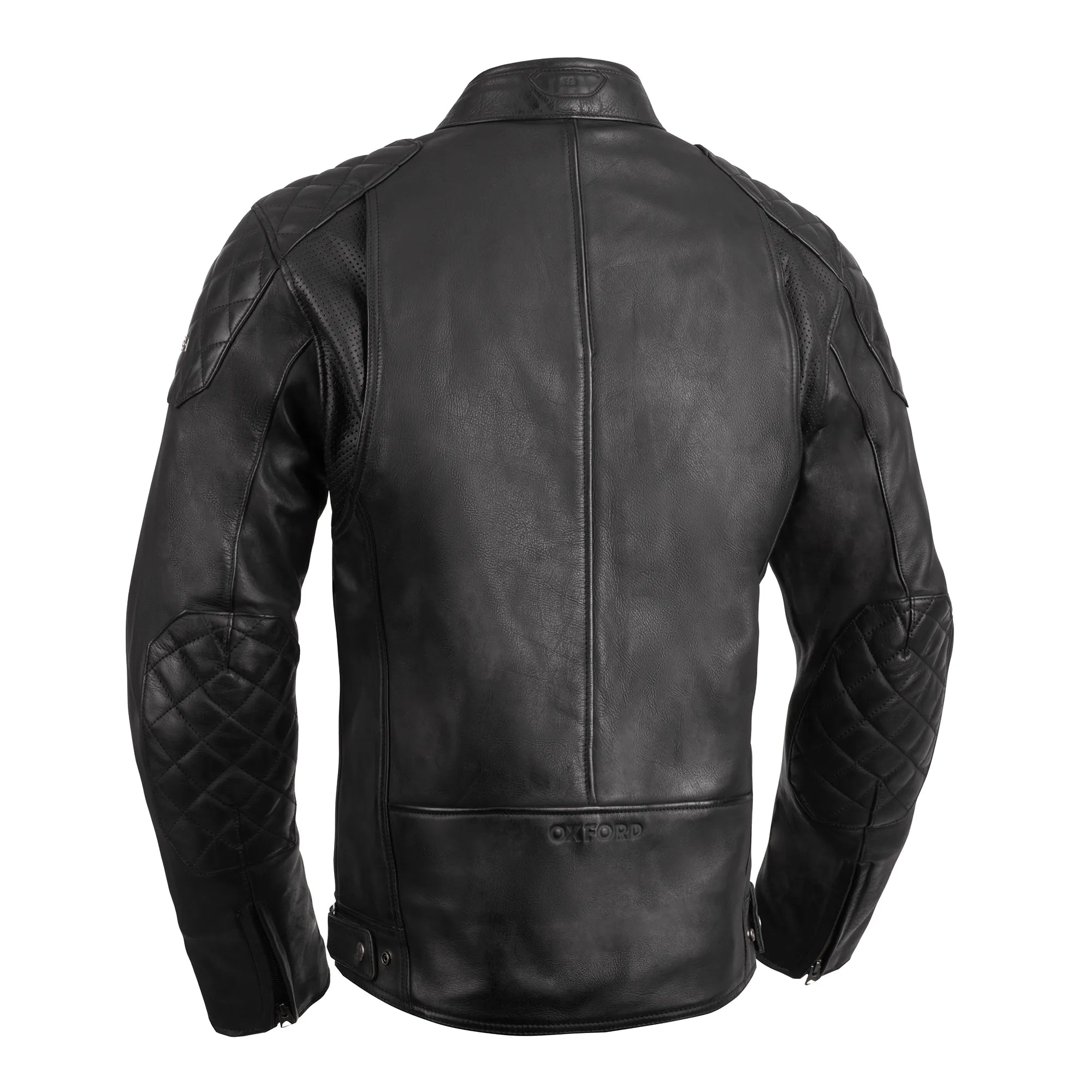 Oxford Route 73 3.0 Leather Jacket Black FREE UK Delivery, FREE 365 Day Returns | Moto Central