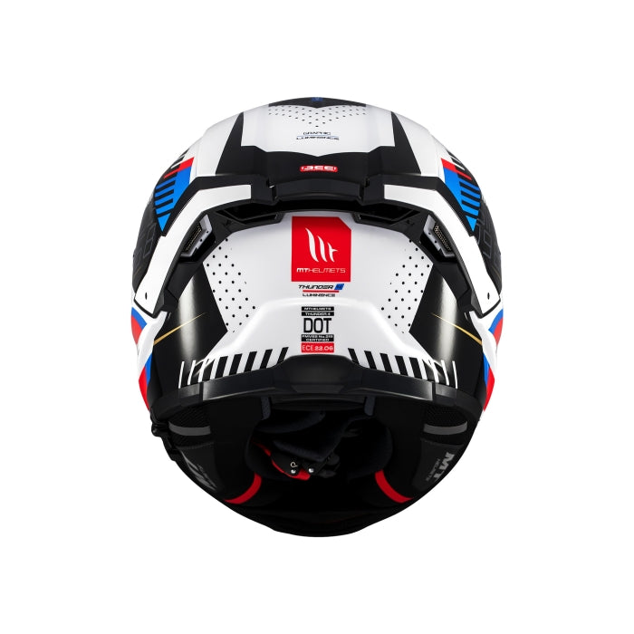 MT Helmets Thunder 4 SV Lumin A7 Gloss White / Blue / Red - FREE UK Delivery, FREE 365 Day Returns | Moto Central