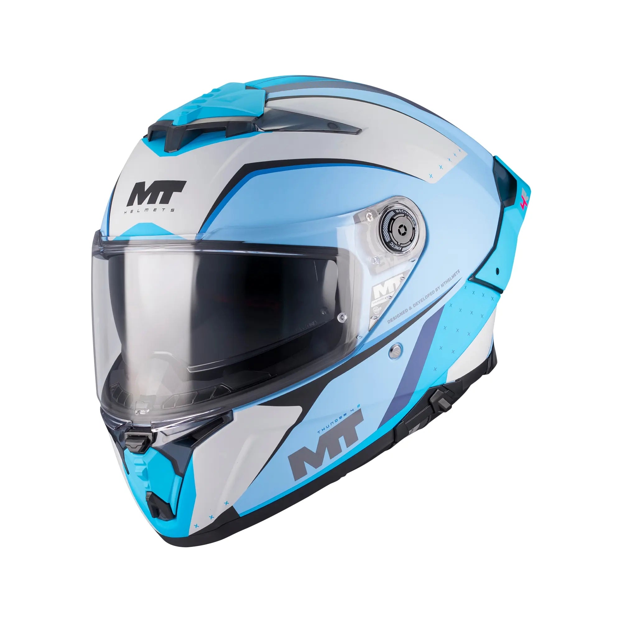 MT Helmet Thunder 4 R Wind Tunnel C7 Matt Blue