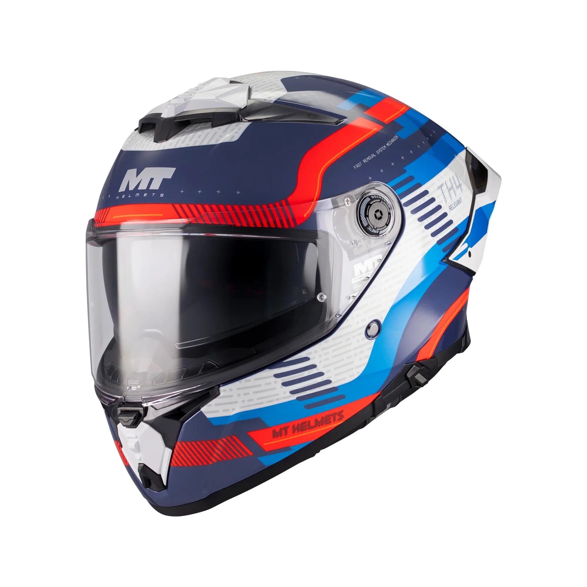 MT Helmet Thunder 4 R Relevant C5 Gloss Blue / Red / Grey