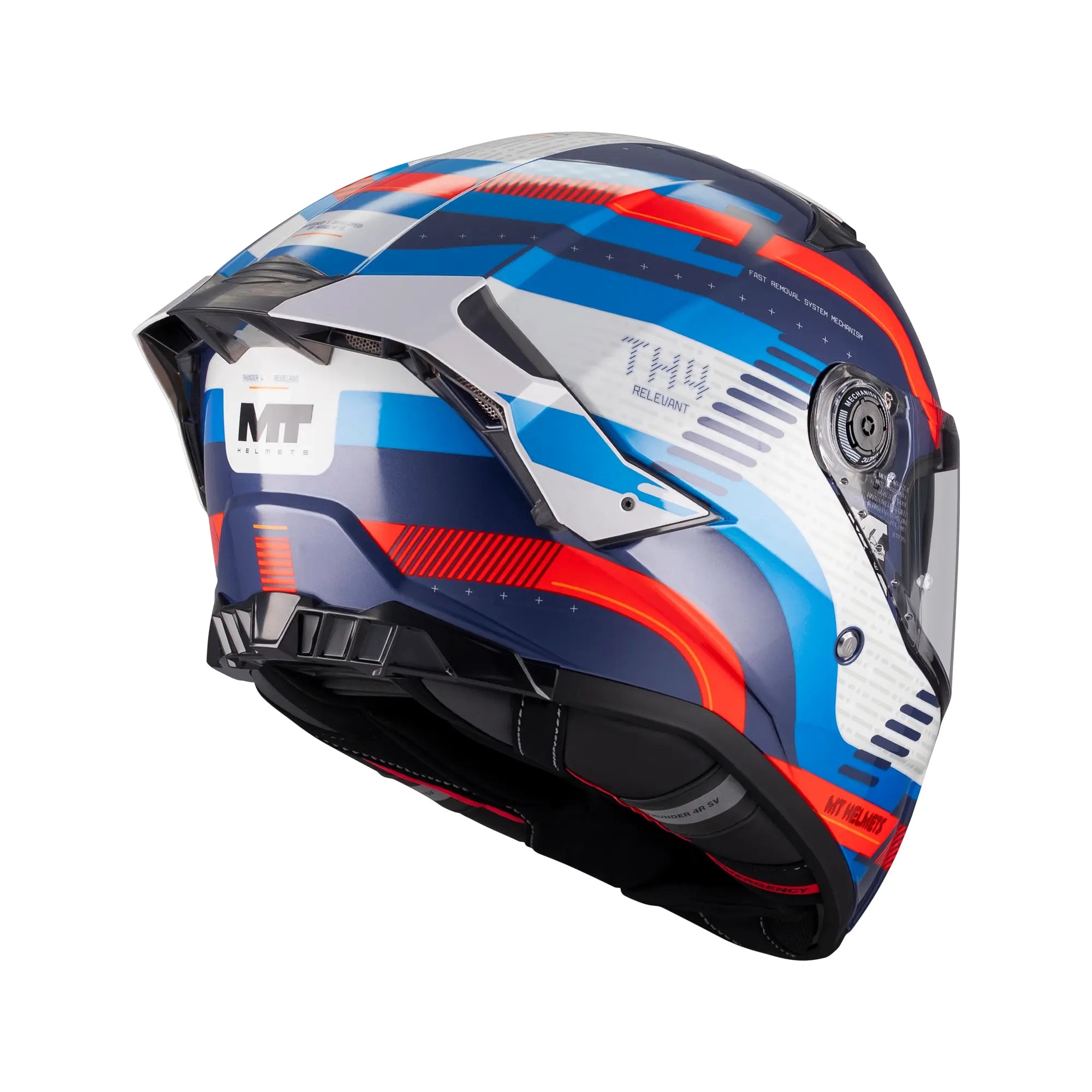 MT Helmets Thunder 4 R Relevant C5 Gloss Blue / Red / Grey