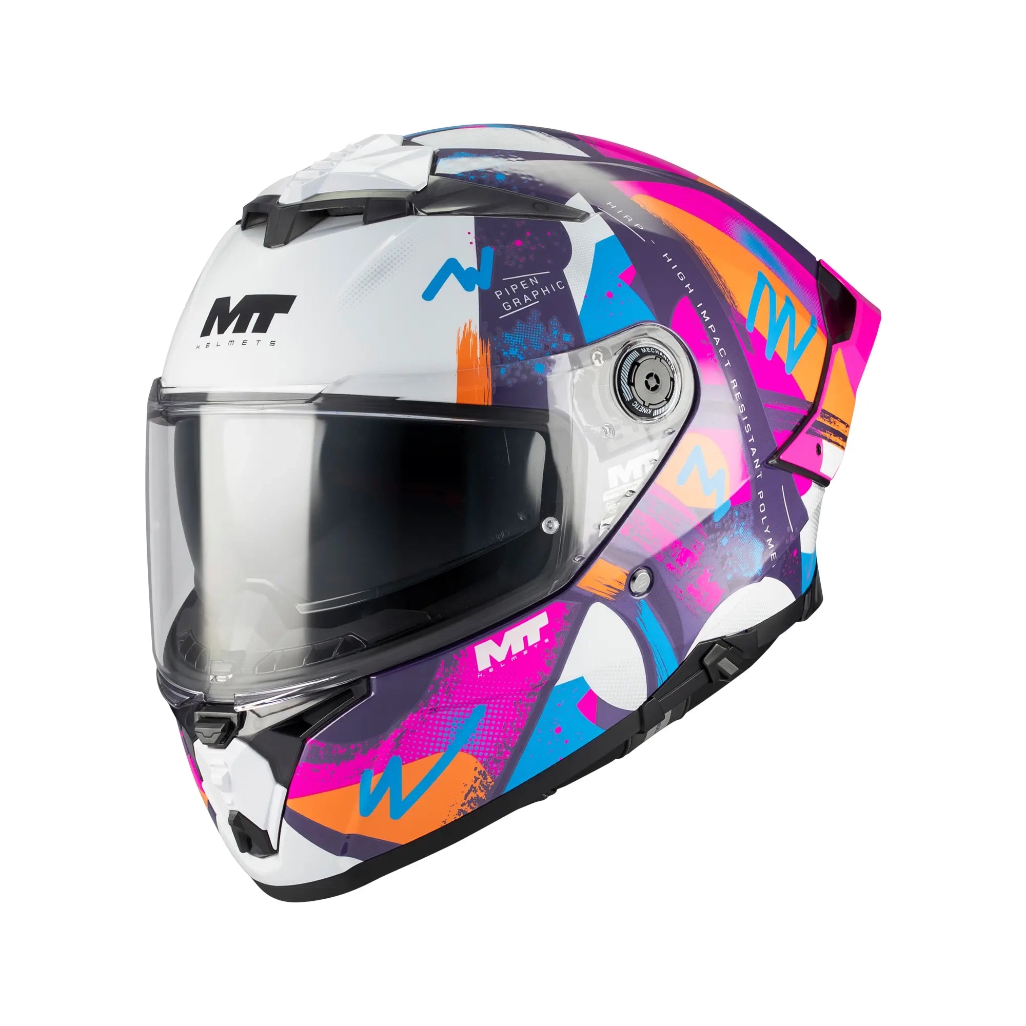 MT Helmet Thunder 4 R Pipen C8 Gloss Pink / White