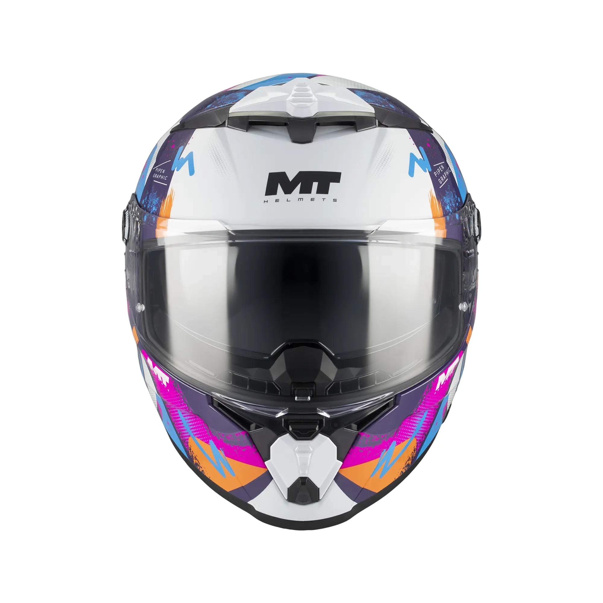 MT Helmets Thunder 4 R Pipen C8 Gloss Pink / White