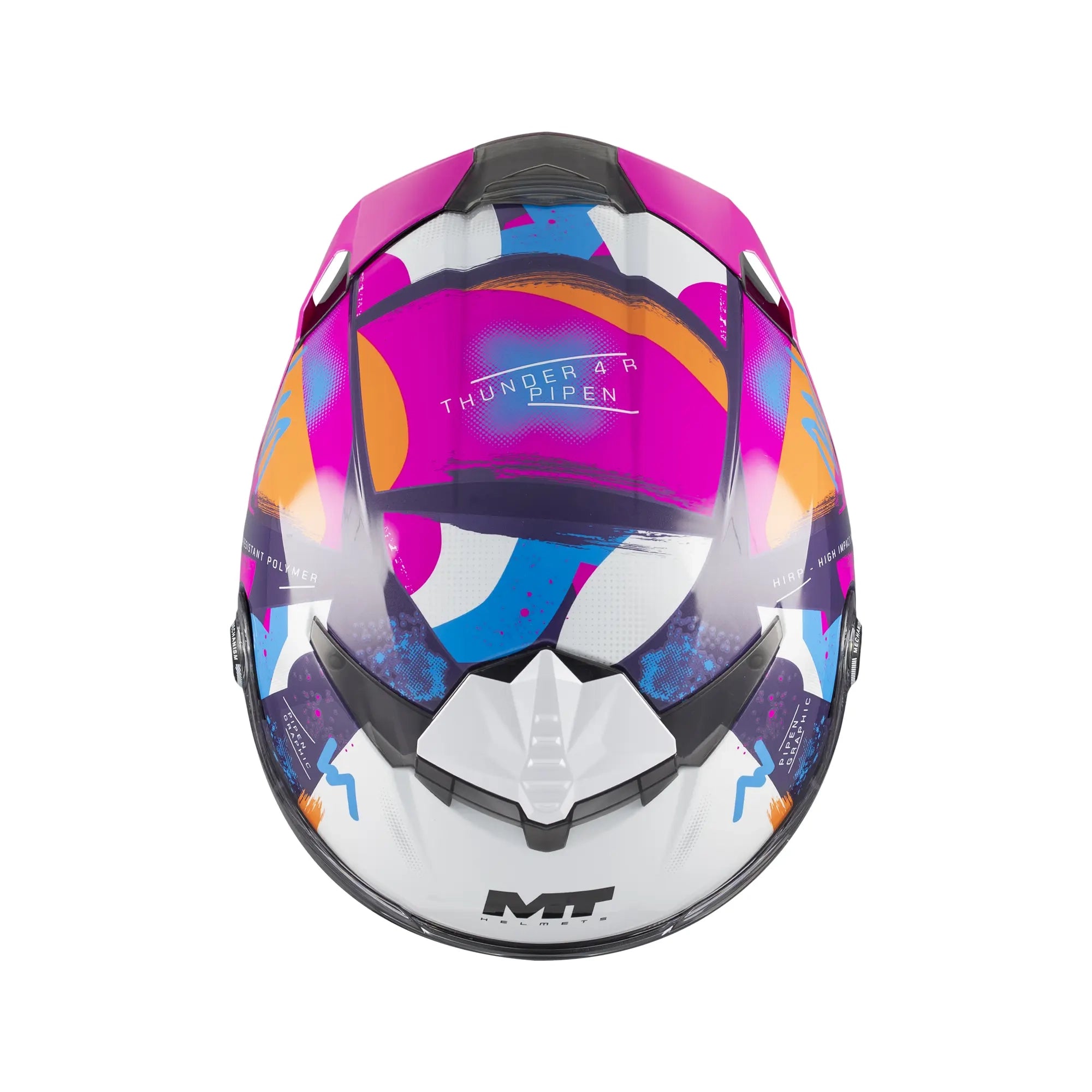 MT Helmets Thunder 4 R Pipen C8 Gloss Pink / White