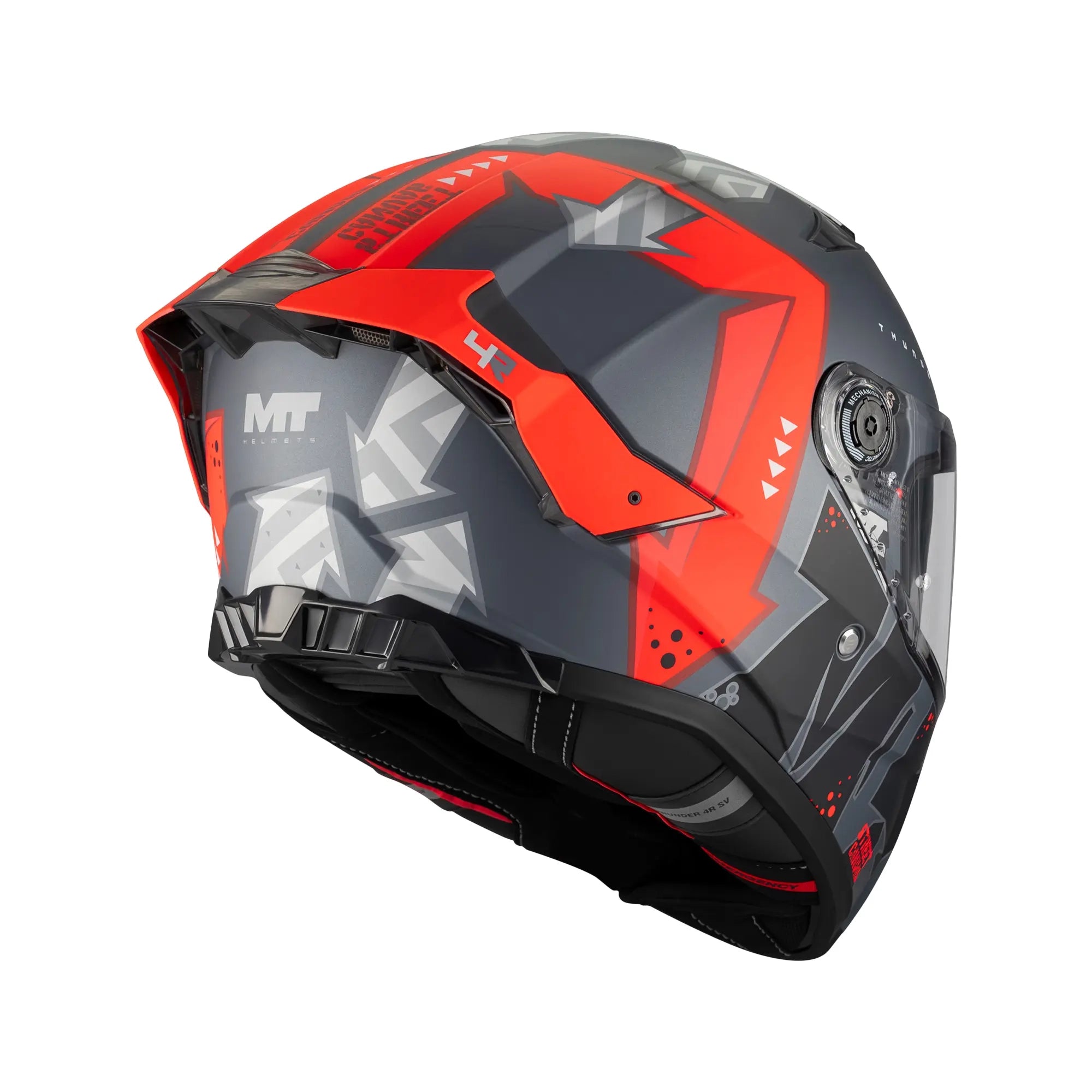 MT Helmets Thunder 4 R Canvas C5 Matt Black / Red