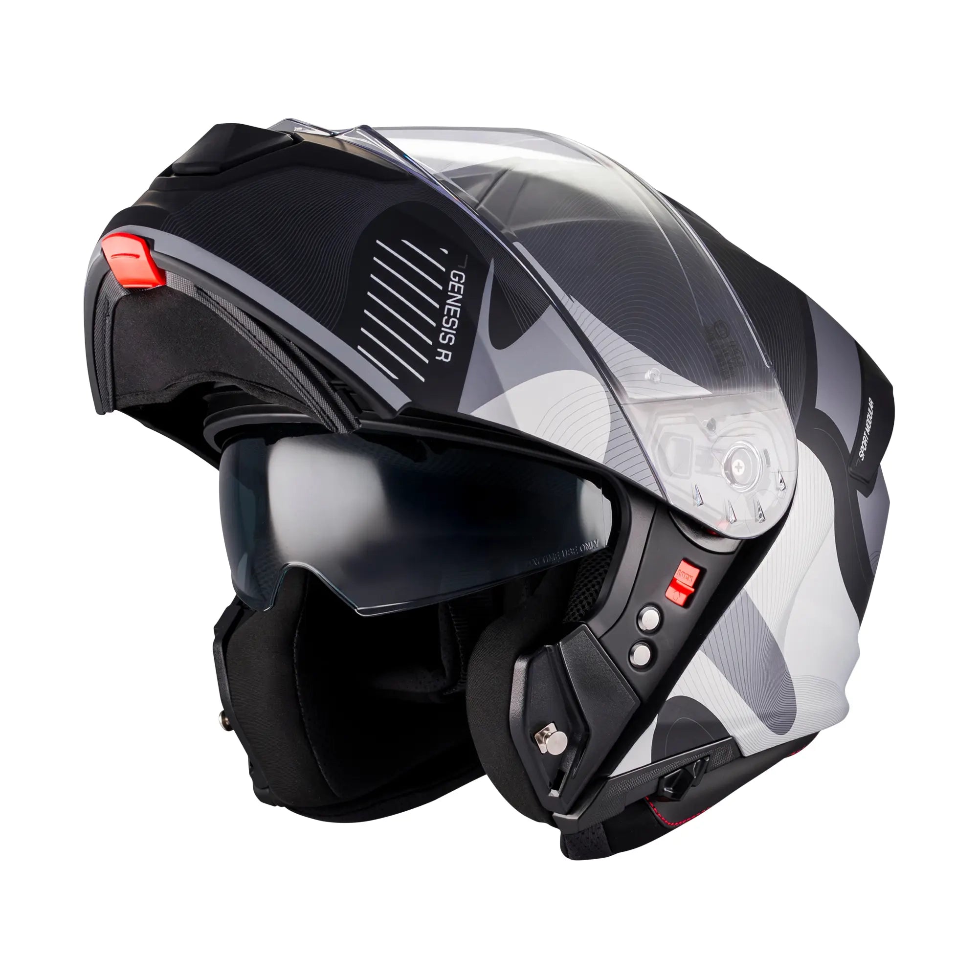 MT Helmet Genesis R Lancer B12 Matt Black / Grey
