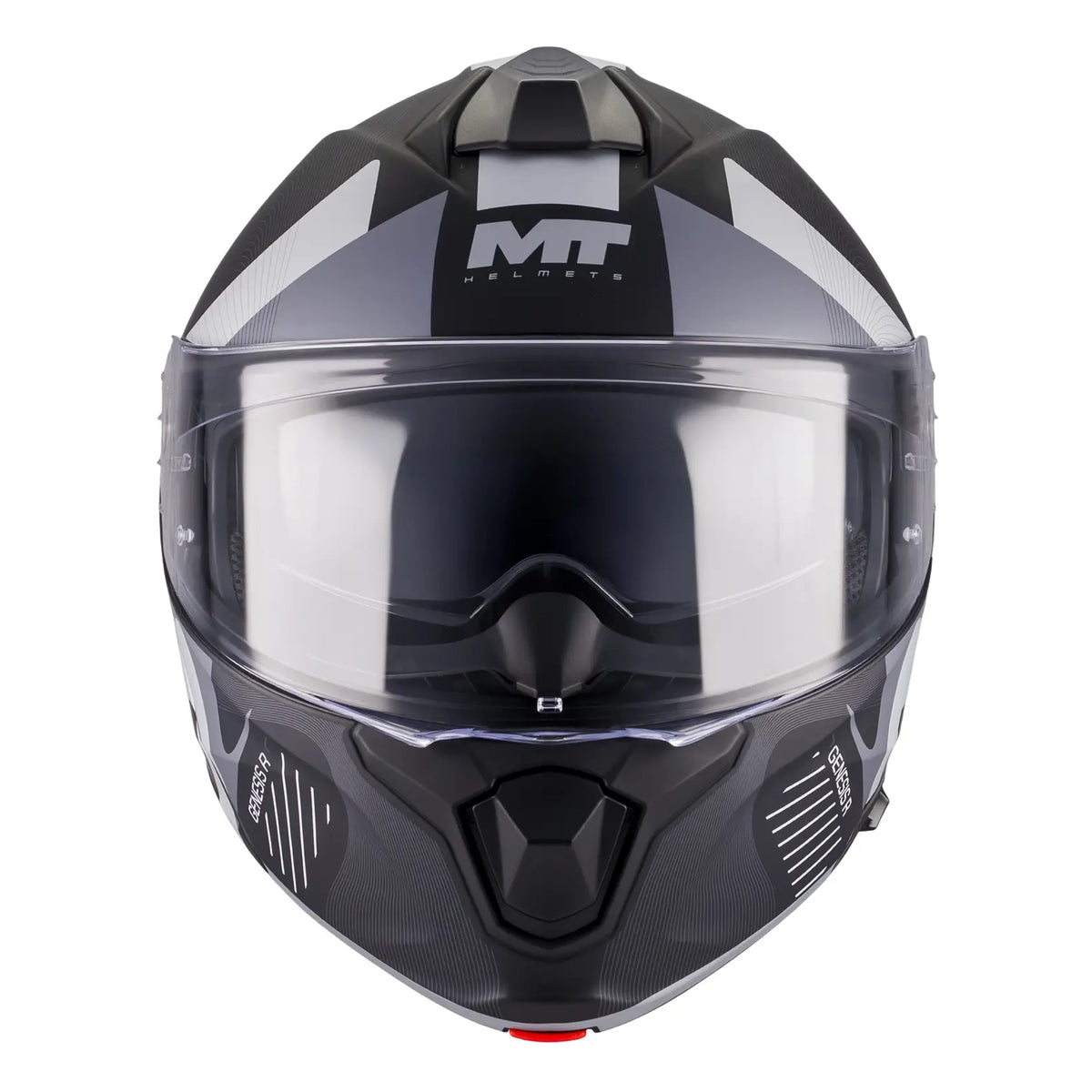 MT Helmets Genesis R Lancer B12 Matt Black / Grey, front view