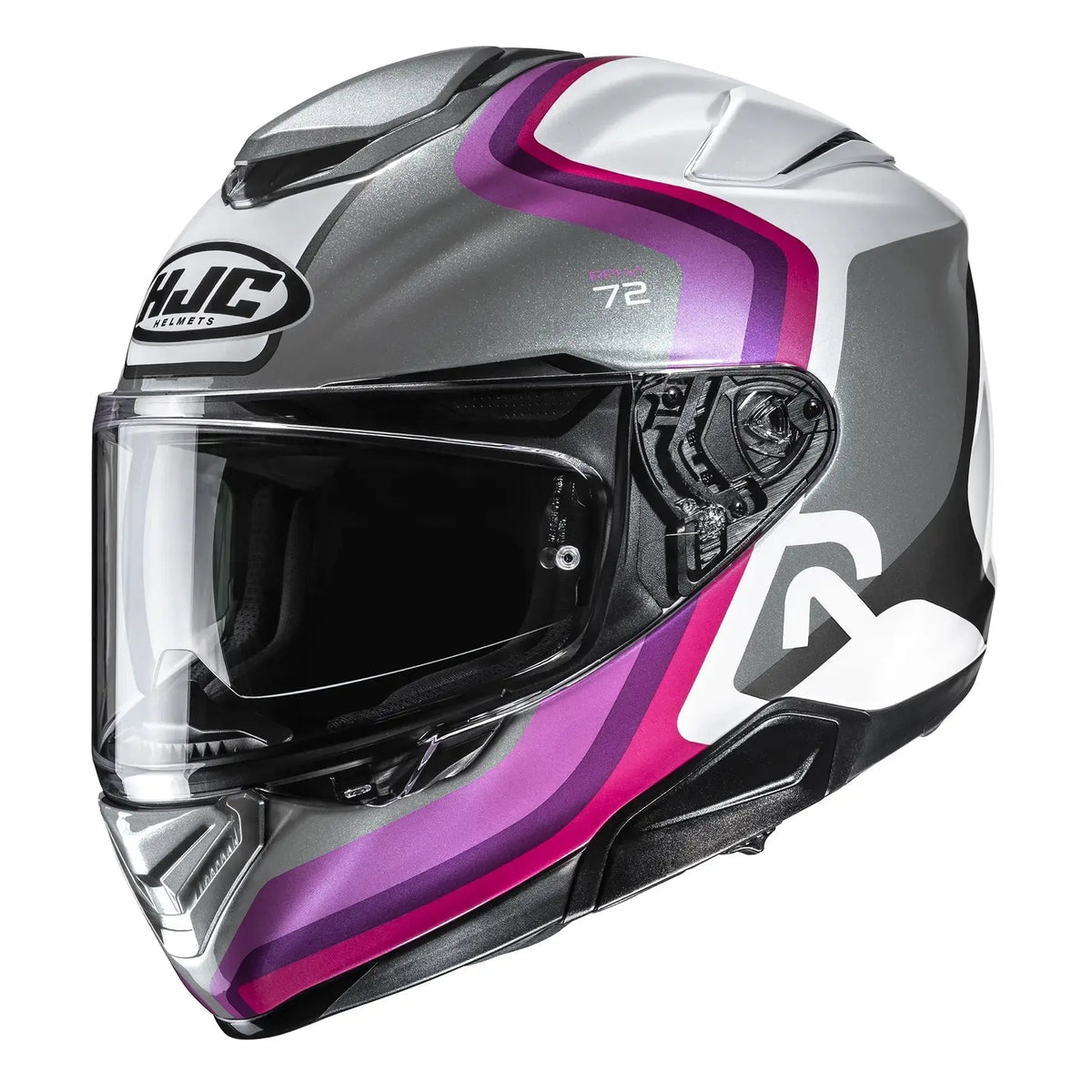 HJC RPHA 72 Ernem MC8 Pink full-face motorcycle helmet, front-left three-quarter view