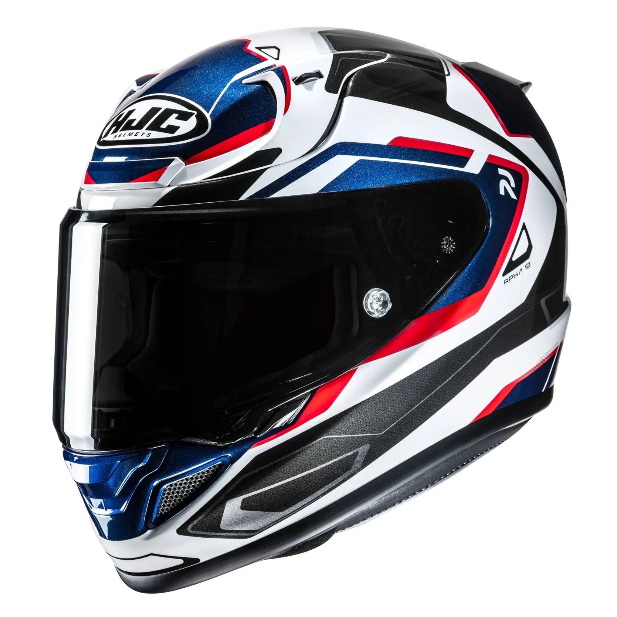HJC RPHA 12 Brels MC21 White / Red / Blue - FREE UK Shipping, FREE 365 Day Returns | Moto Central