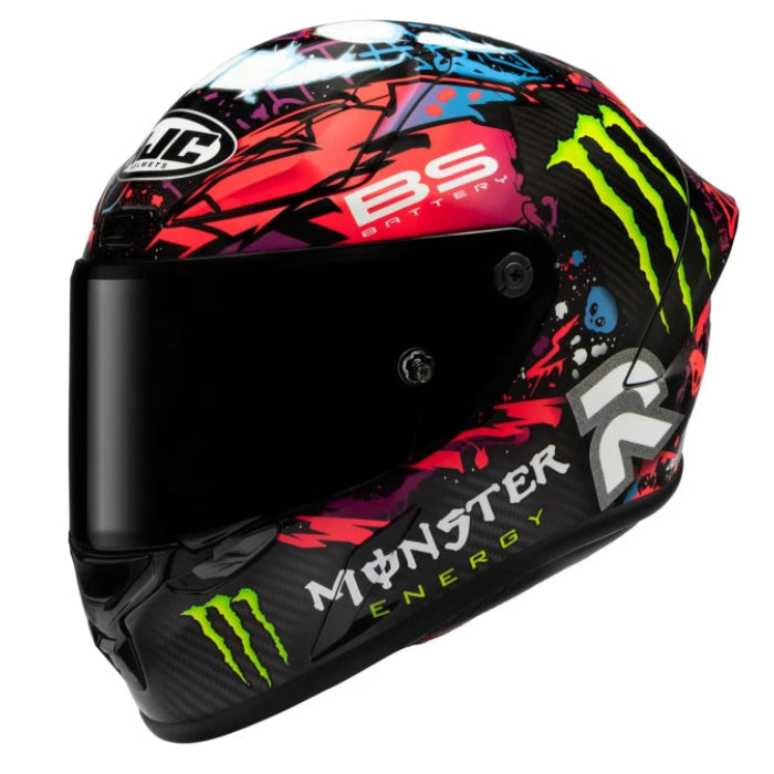 HJC RPHA 1 V2 Carbon Funky Diablo MC8 Pink FREE UK Delivery, FREE 365 Day Returns | Moto Central