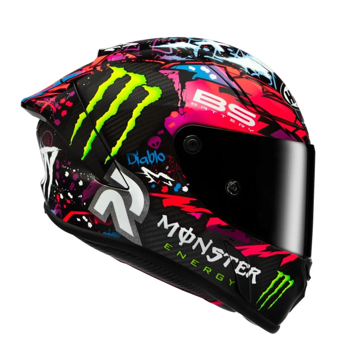 HJC RPHA 1 V2 Carbon Funky Diablo MC8 Pink FREE UK Delivery, FREE 365 Day Returns | Moto Central