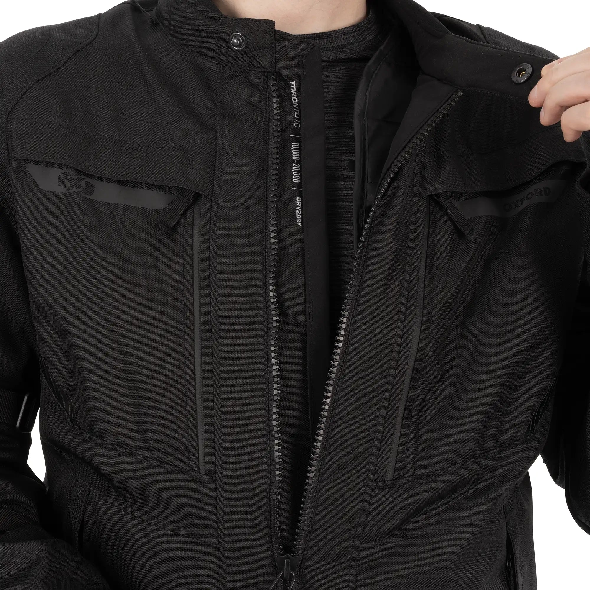 Oxford Toronto 1.0 D2D Textile Jacket Stealth Black FREE UK Delivery, FREE 365 Day Returns | Moto Central